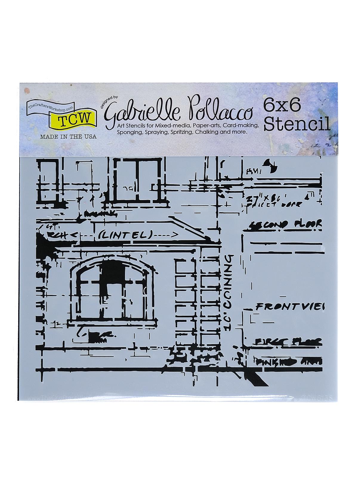 Stencils blueprint 6 in. x 6 in.