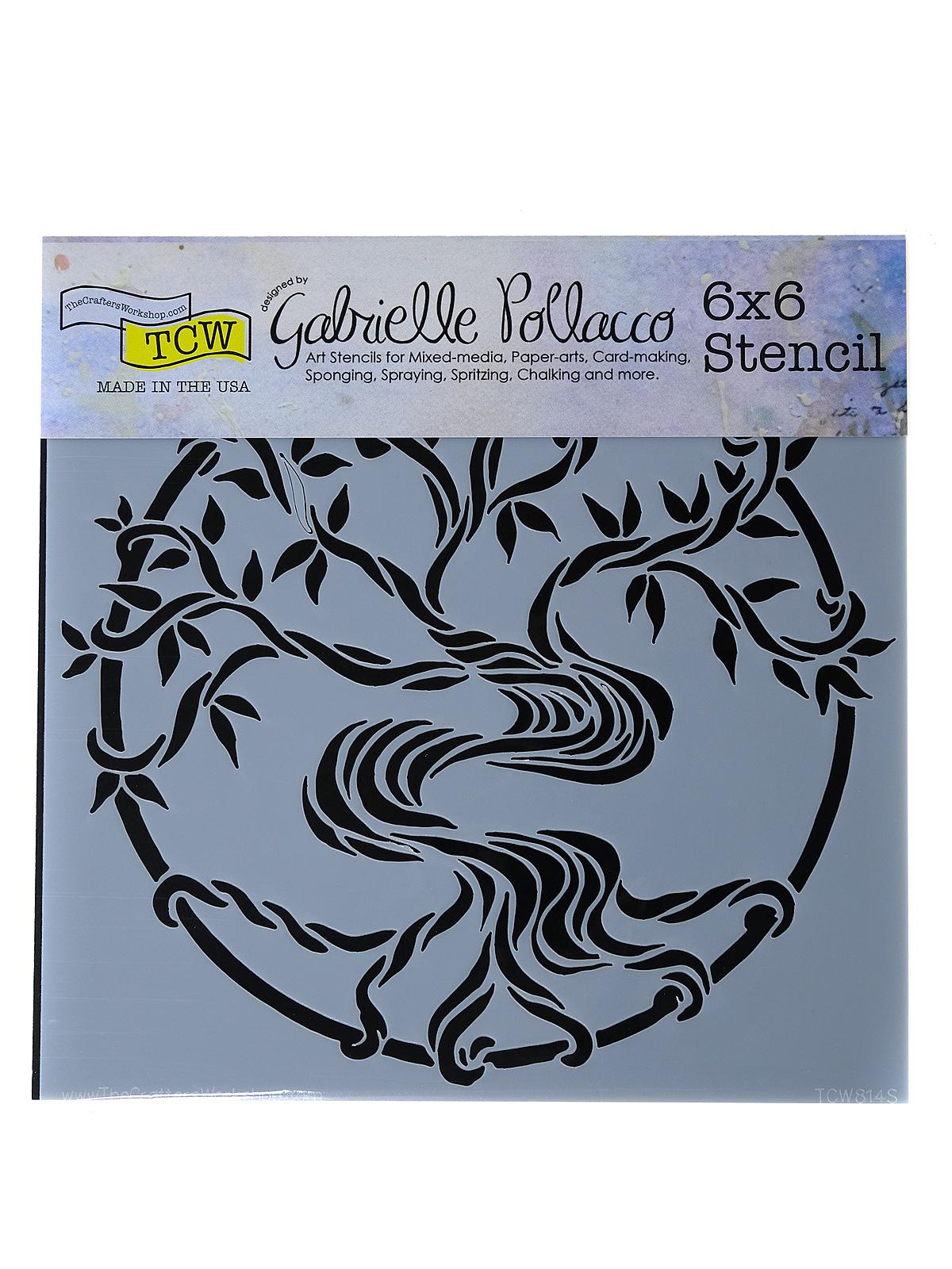 Stencils mystical tree 6 in. x 6 in.