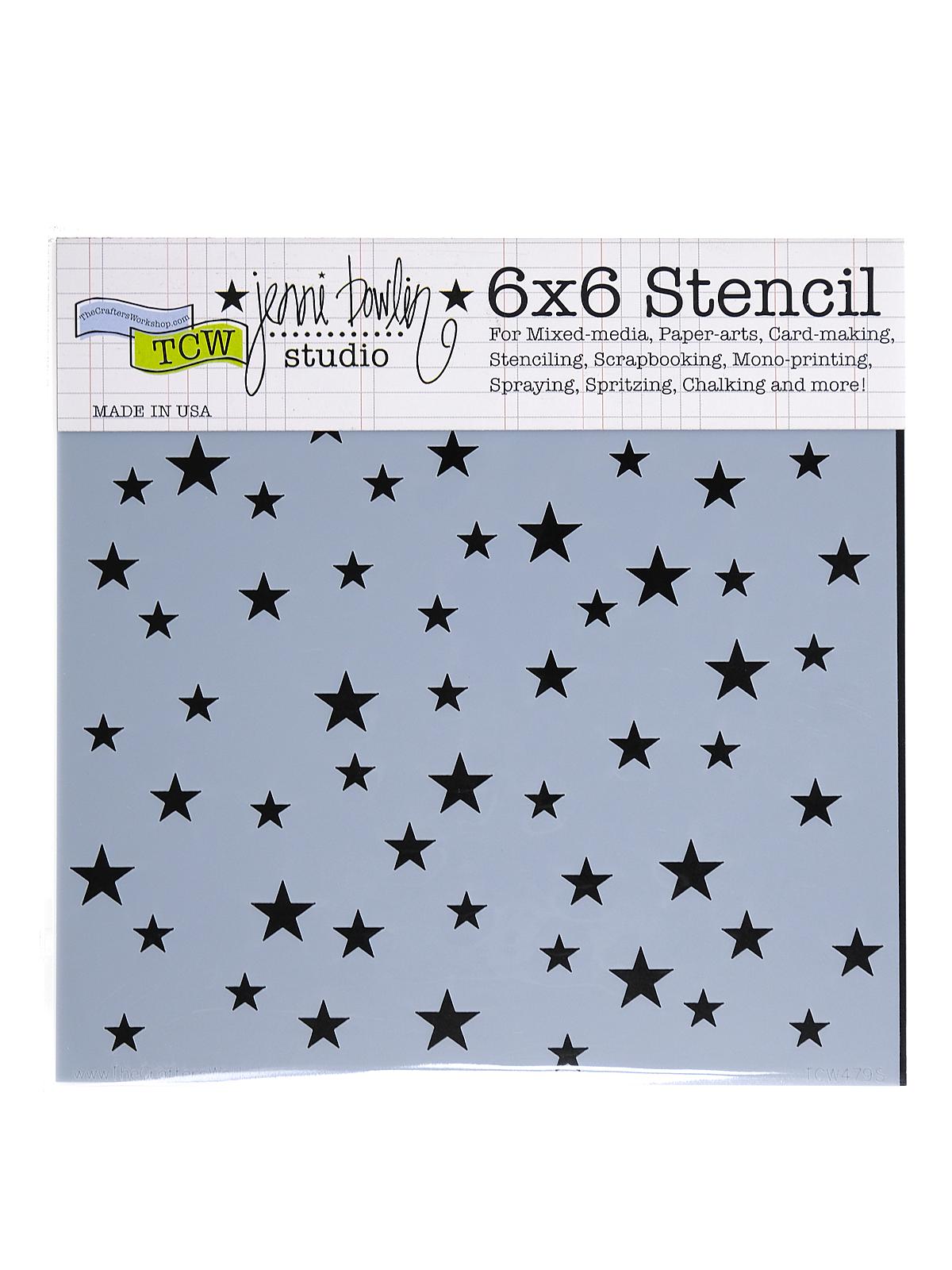 Stencils random stars 6 in. x 6 in.