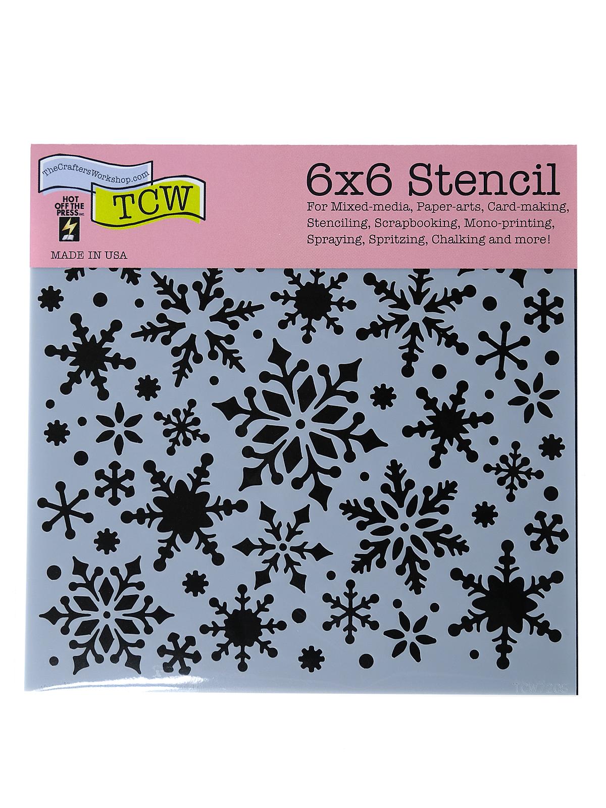 Stencils snowflakes 6 in. x 6 in.