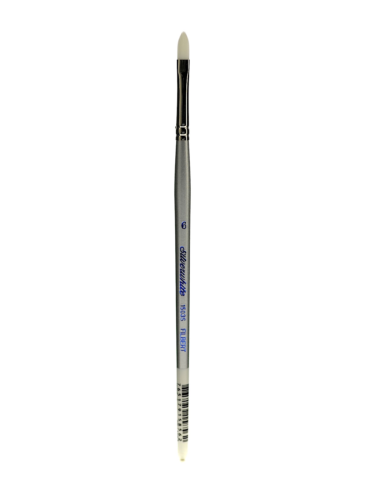 Silverwhite Series Synthetic Brushes Short Handle 6 filbert