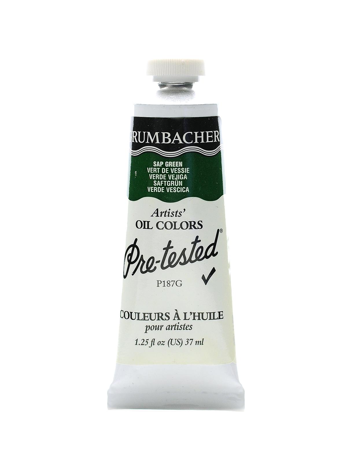 Pre-Tested Artists Oil Colors sap green P187 1.25 oz.