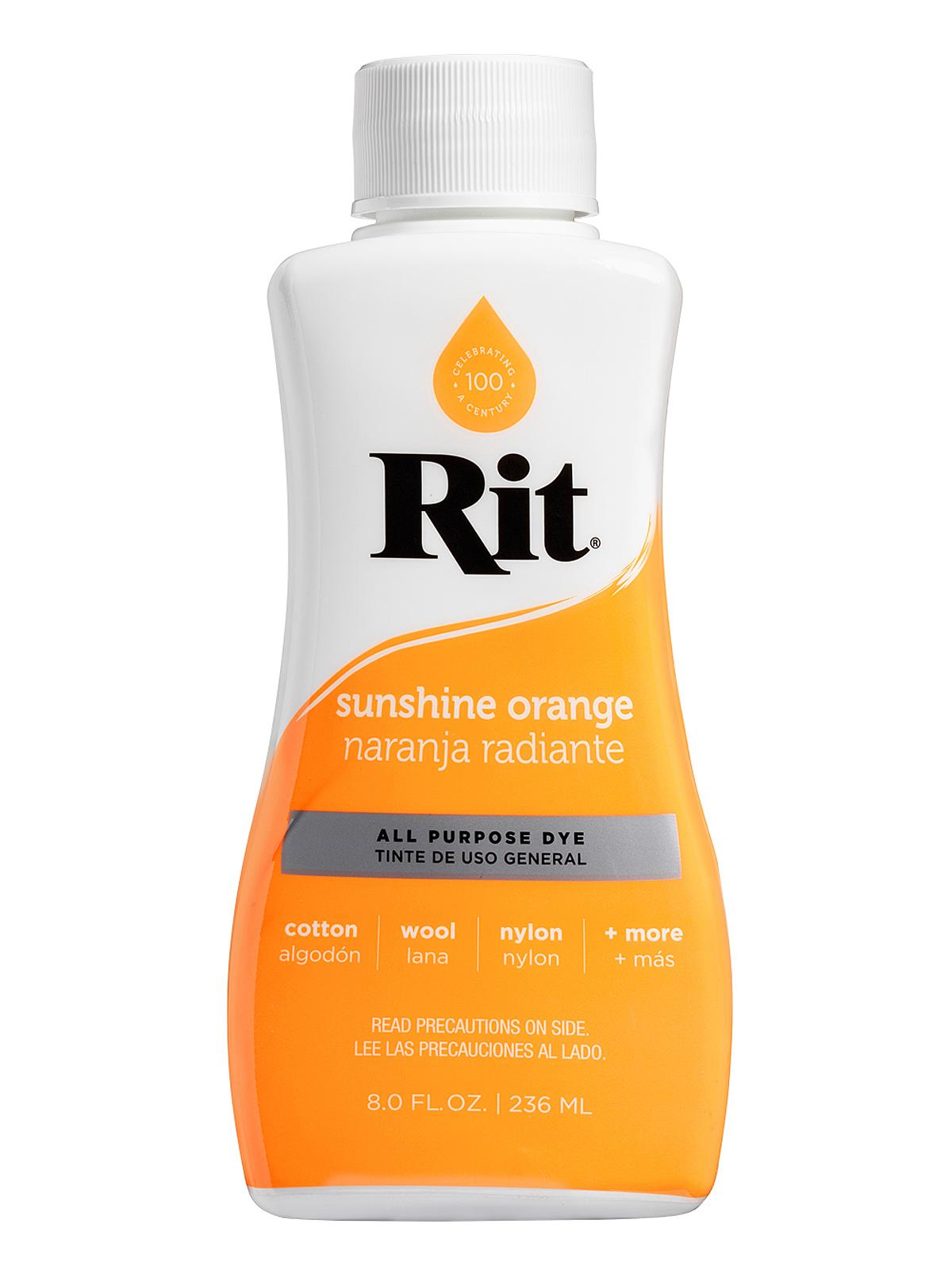 Dyes sunshine orange liquid 8 oz. bottle
