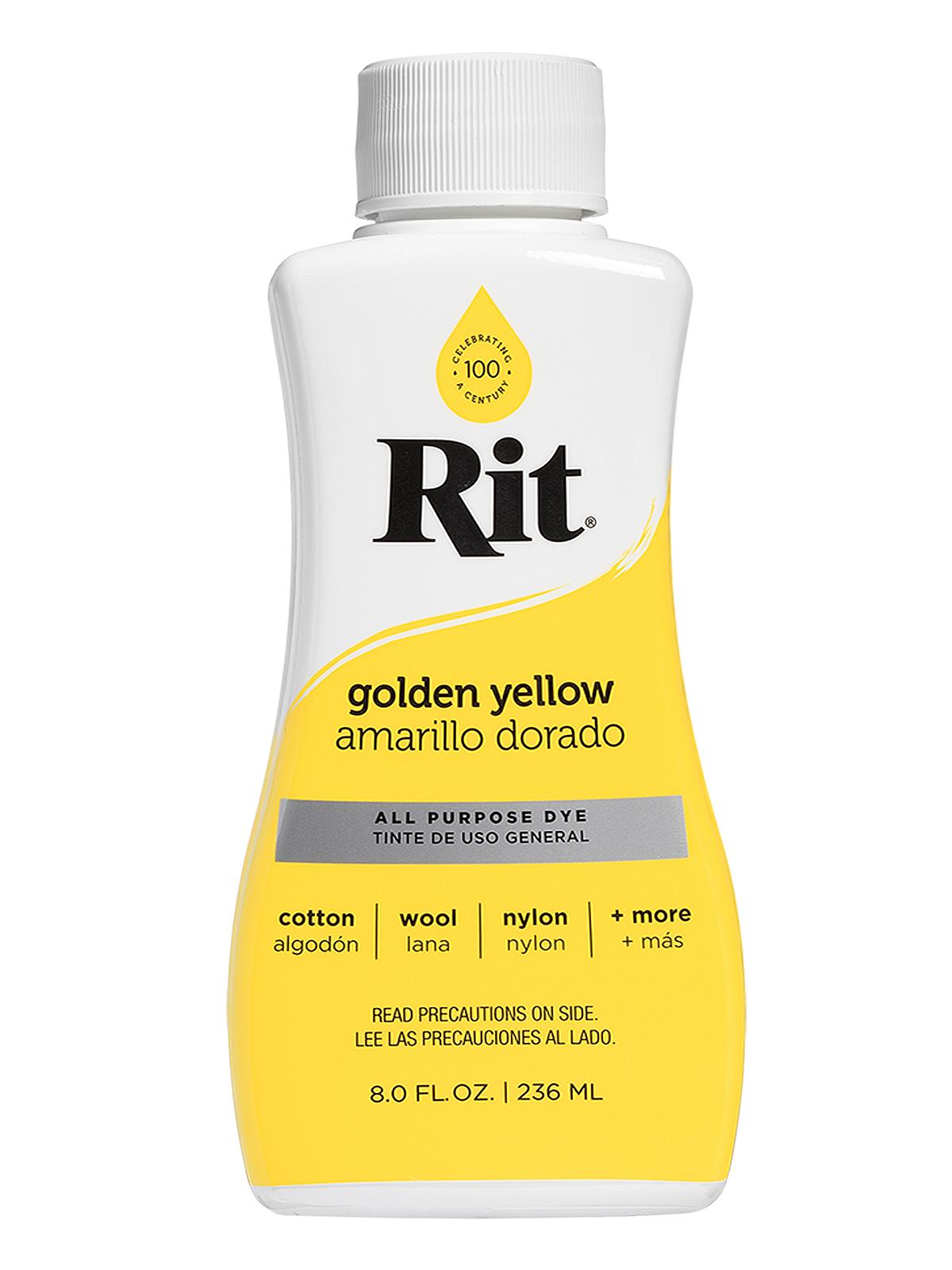 All Purpose Dyes Golden Yellow Liquid 8 Oz. Bottle