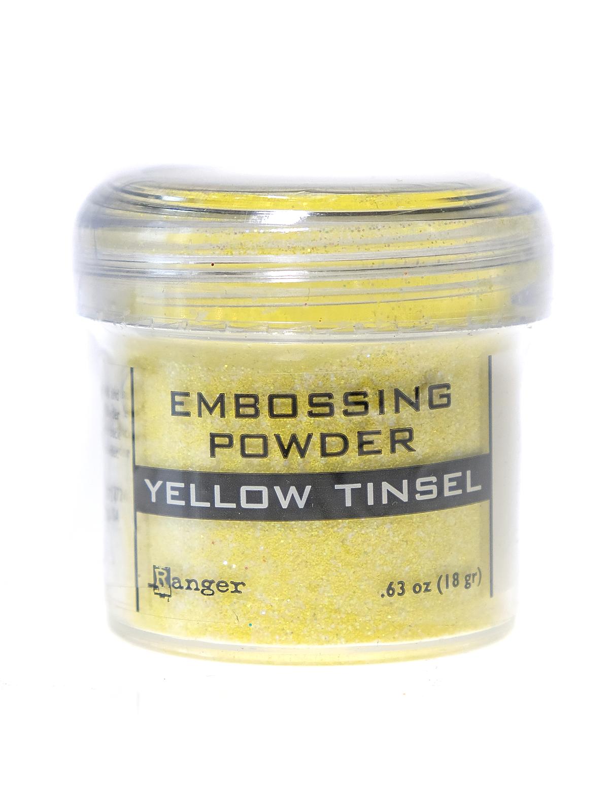 Embossing Powders yellow tinsel 0.63 oz. jar