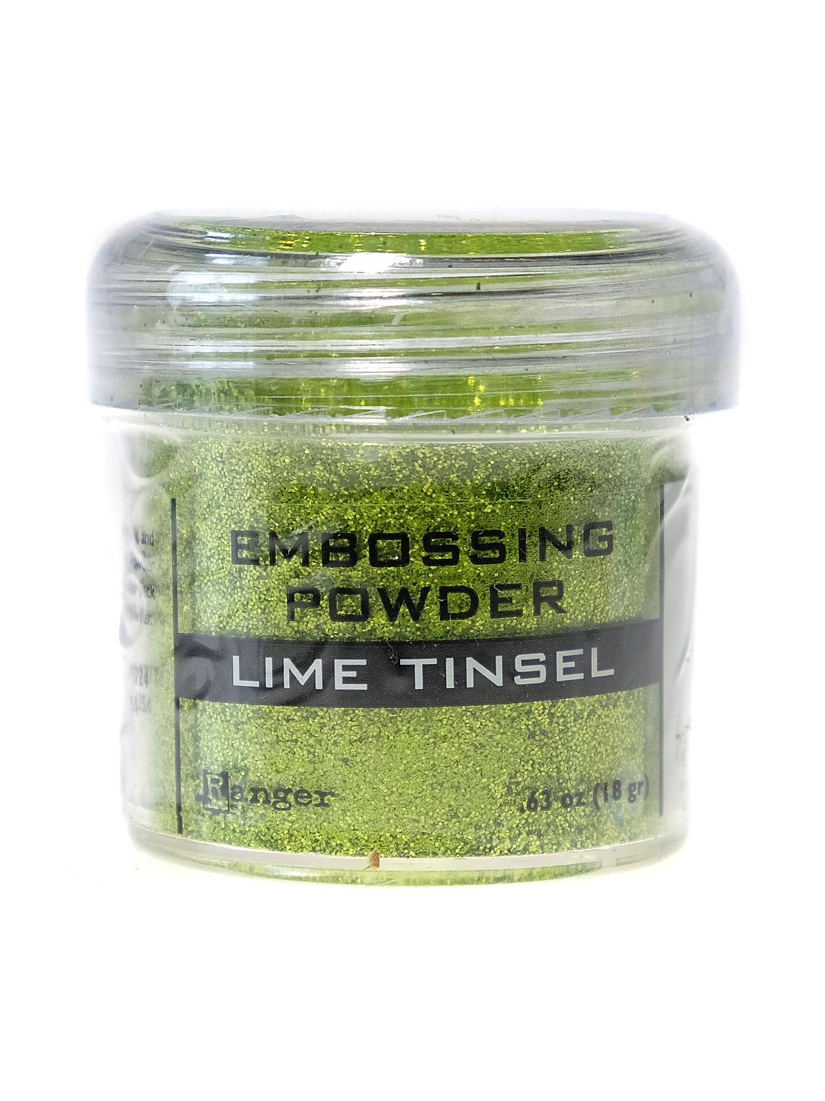 Embossing Powders lime tinsel 0.63 oz. jar