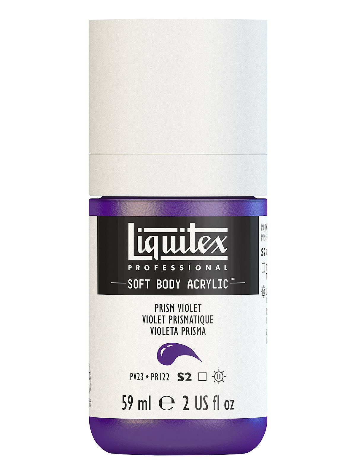Professional Soft Body Acrylic Color Multi Cap Bottles prism violet 2 oz.