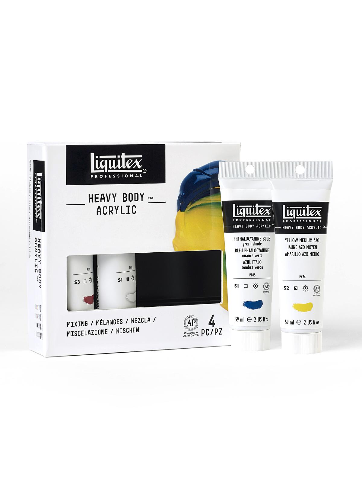 Heavy Body Acrylic Sets Mixing Primary set of 4