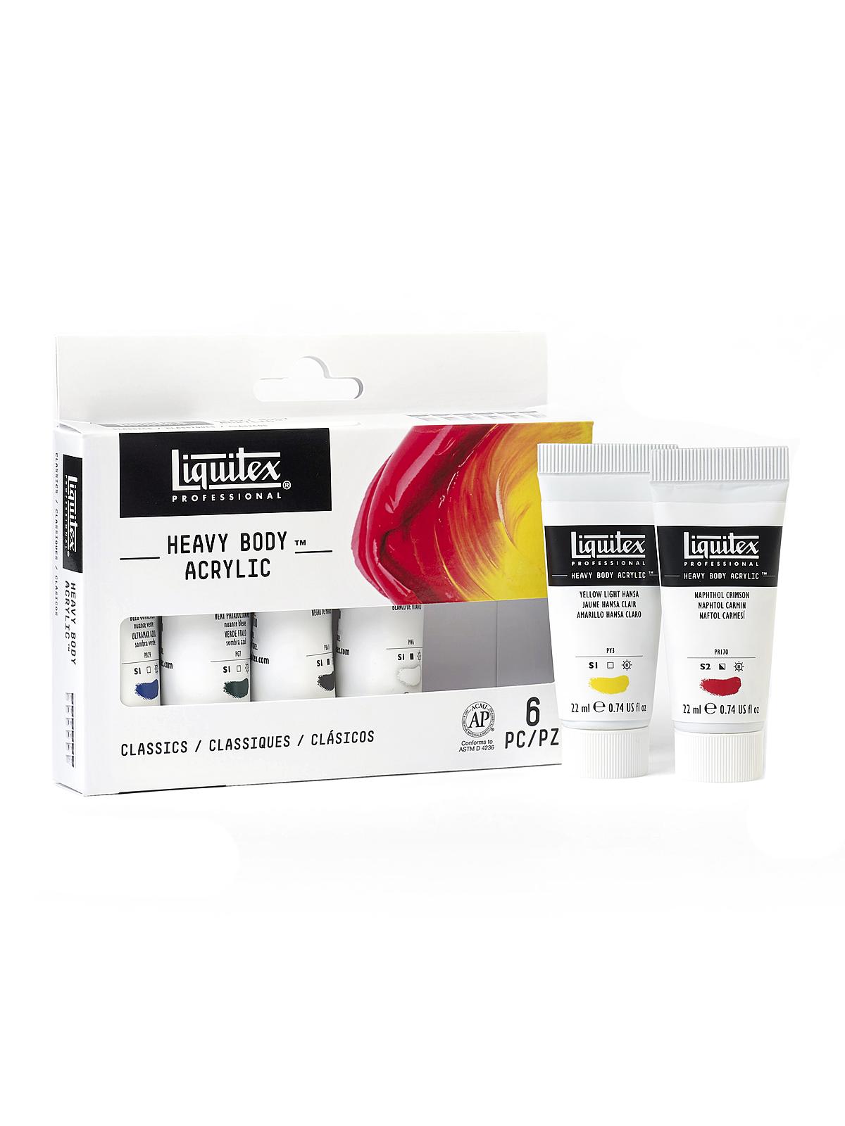 Heavy Body Acrylic Sets classics (22ml) set of 6