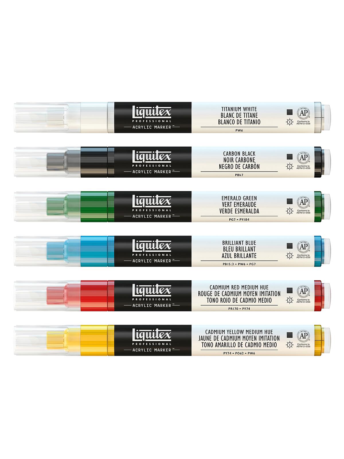 Professional Paint Marker Sets fine set of 6