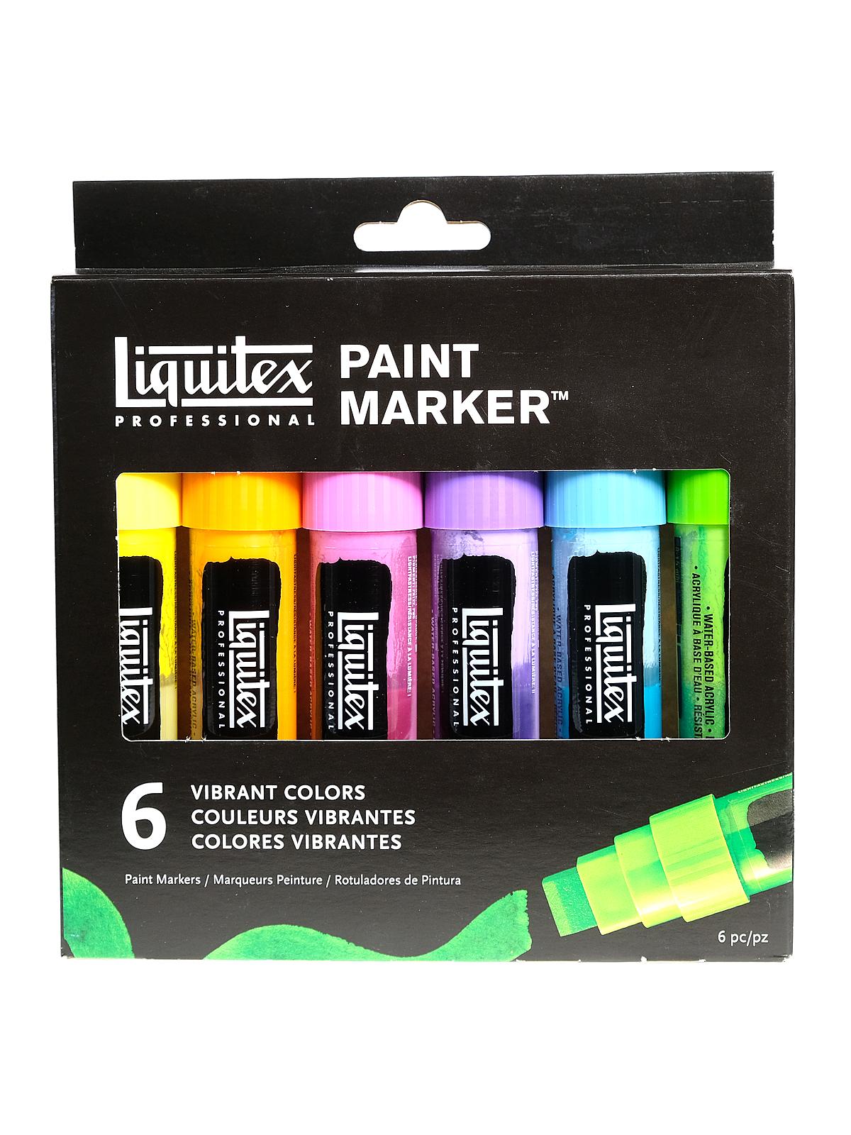 Professional Paint Marker Sets Vibrant Wide set of 6
