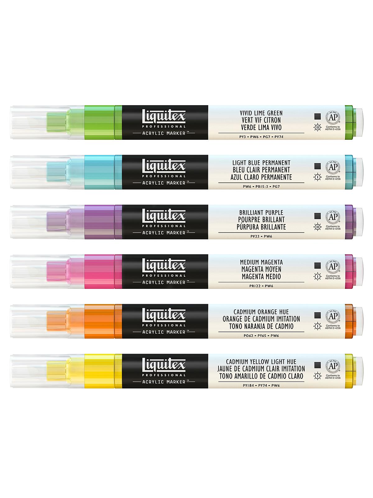 Professional Paint Marker Sets Vibrant Fine set of 6