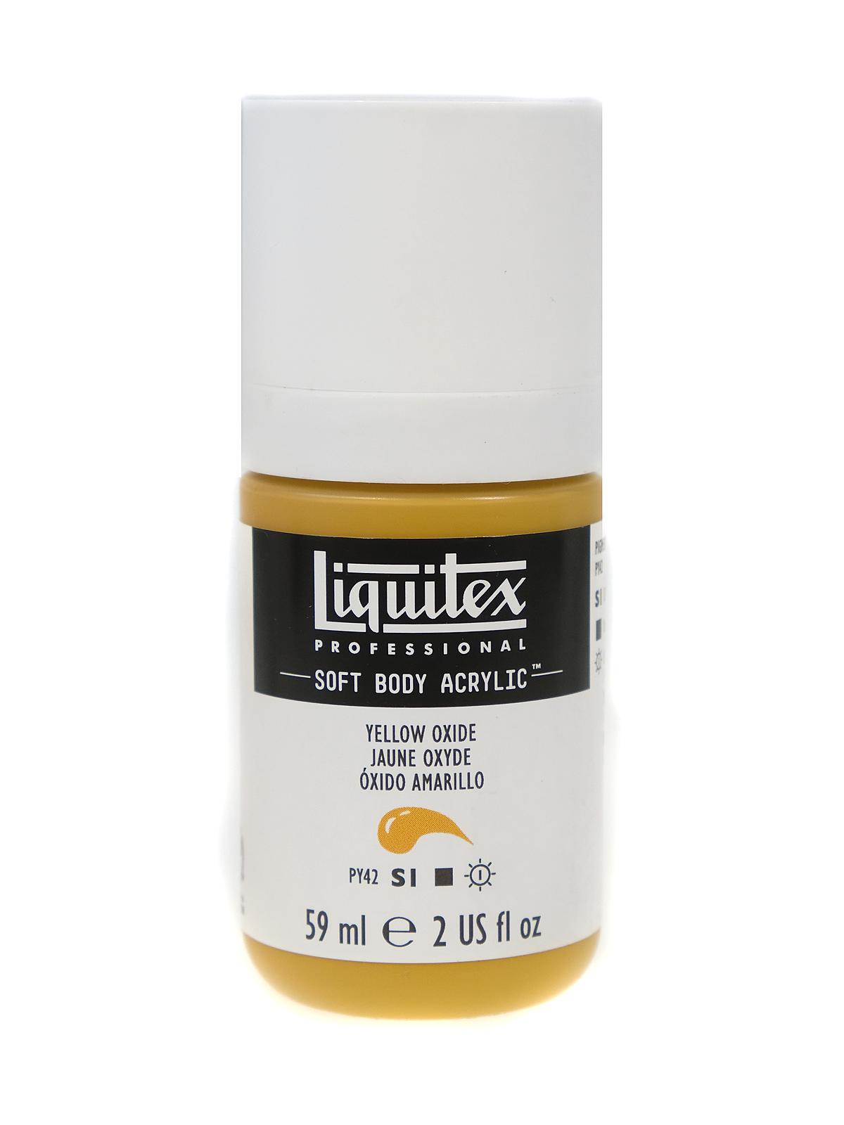 Professional Soft Body Acrylic Color Multi Cap Bottles yellow oxide 2 oz.