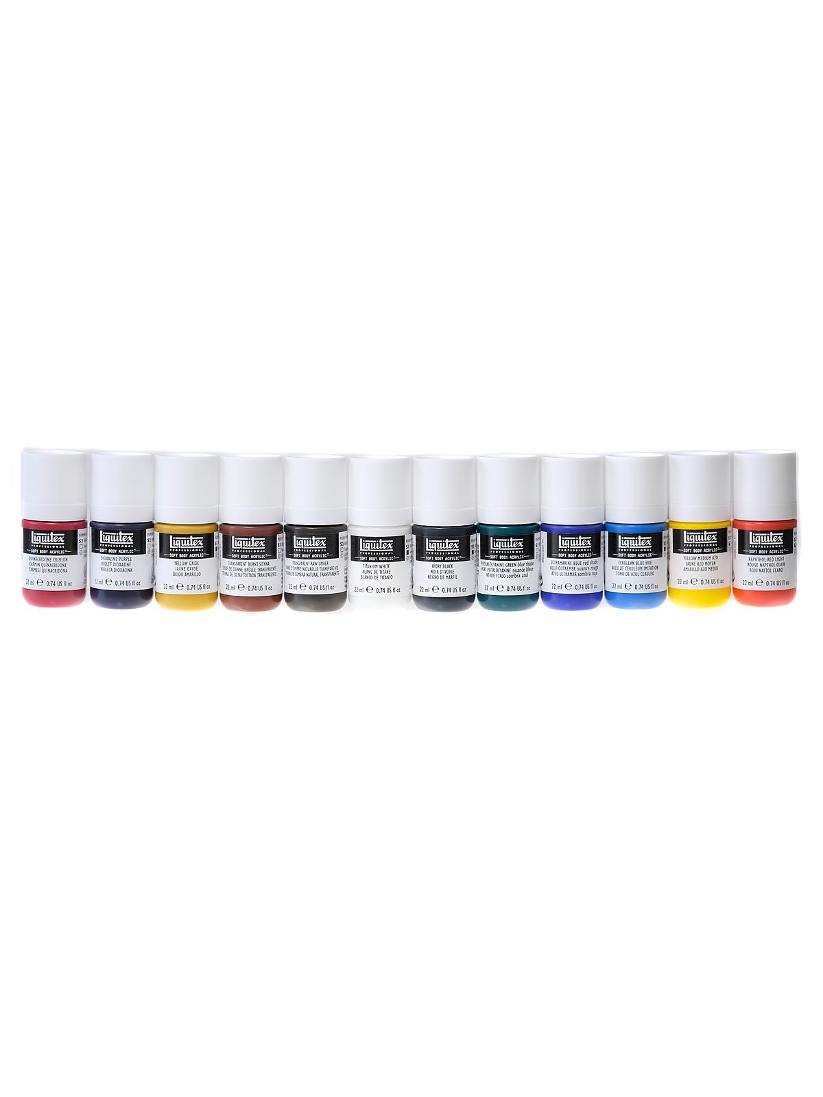 Professional Soft Body Acrylic Sets essentials set of 12