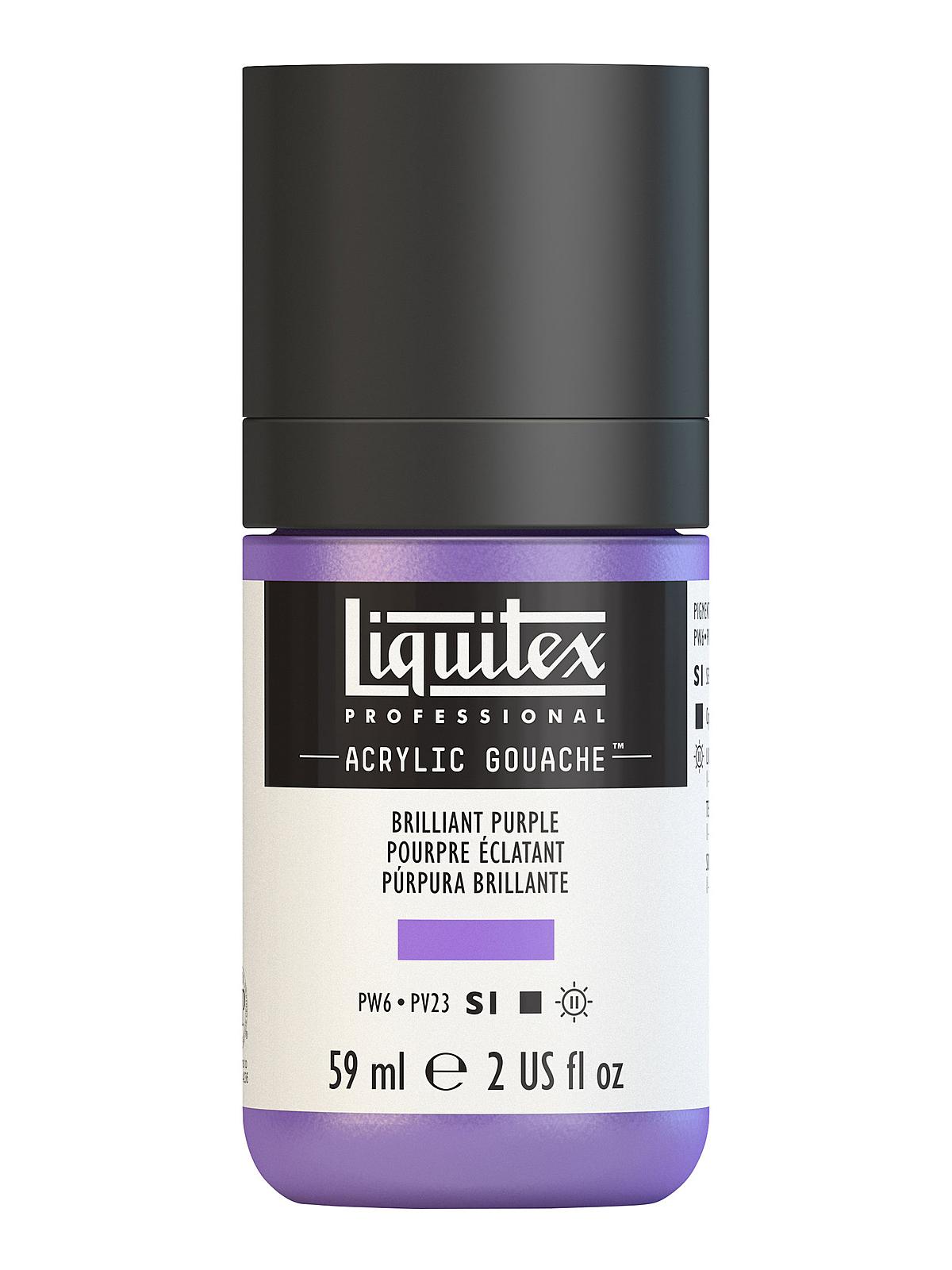 Professional Acrylic Gouache brilliant purple 2 oz.