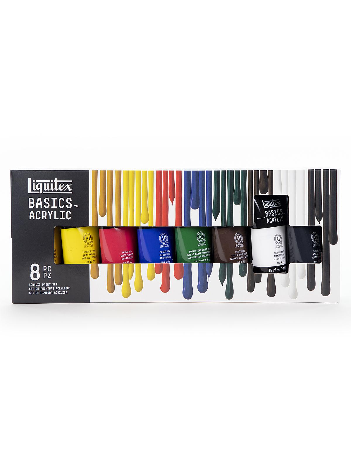 Basics Acrylic Sets 8 x 75ml tube set of 8