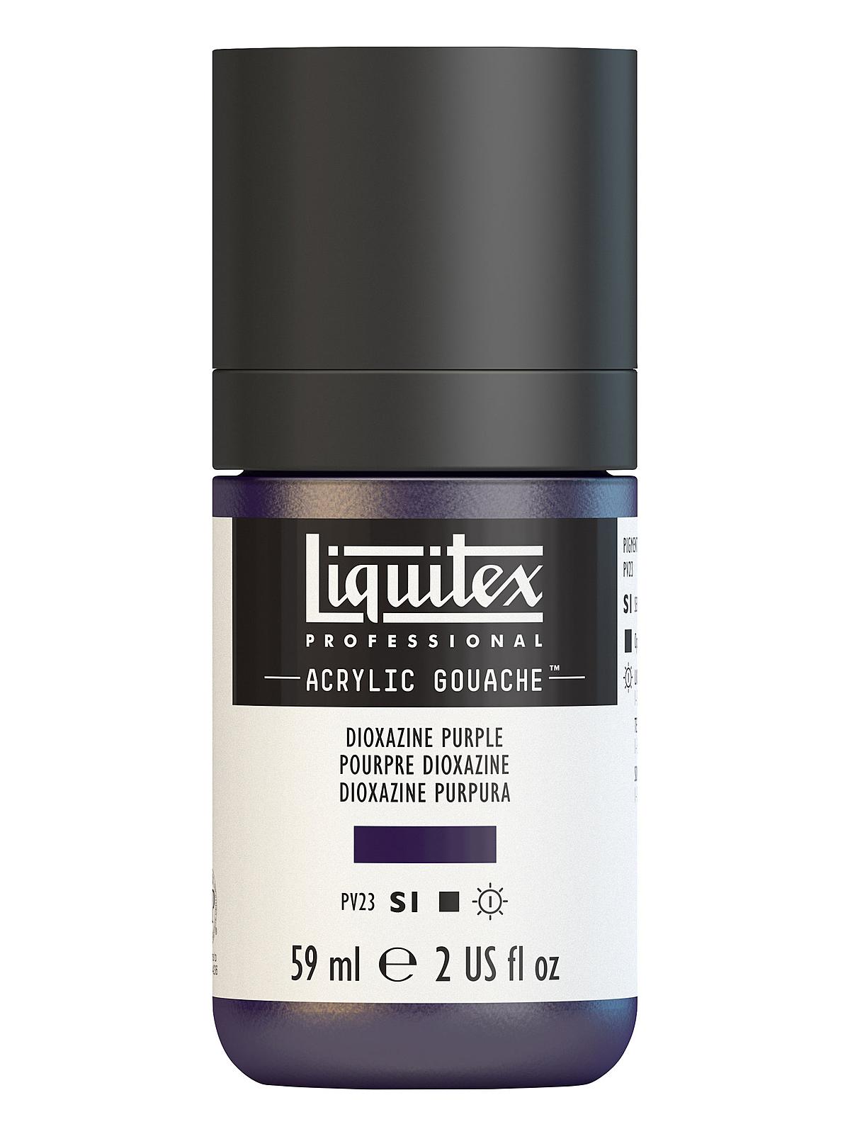 Professional Acrylic Gouache dioxazine purple 2 oz.