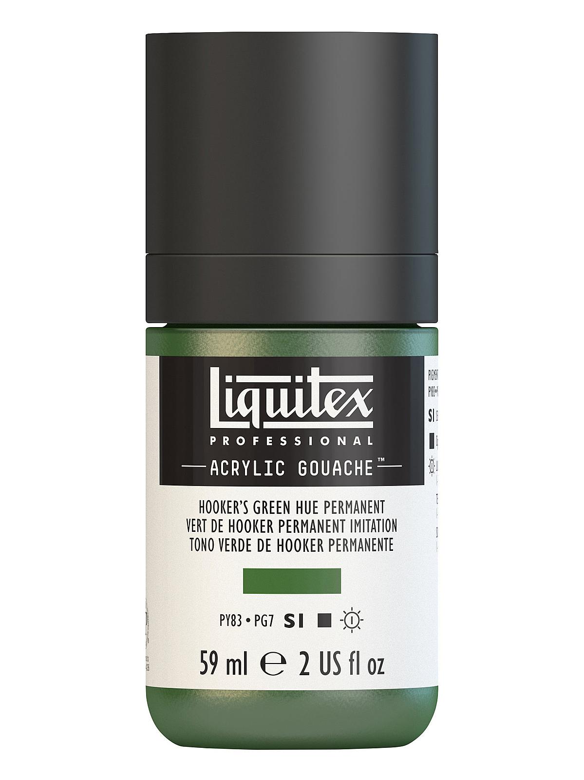 Professional Acrylic Gouache Hooker's green hue permanent 2 oz.