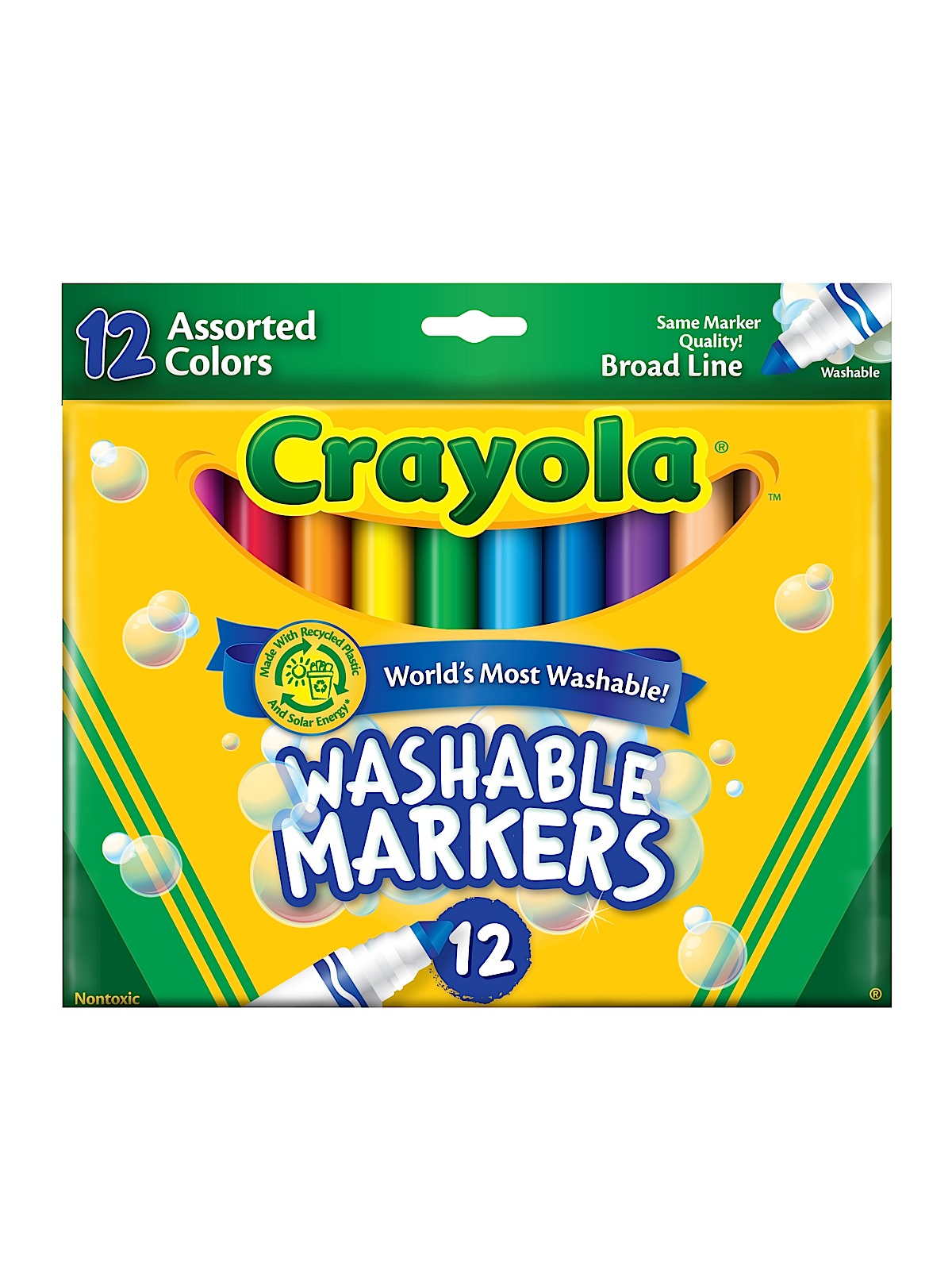 Washable Markers -- Assorted Colors Conical Tip