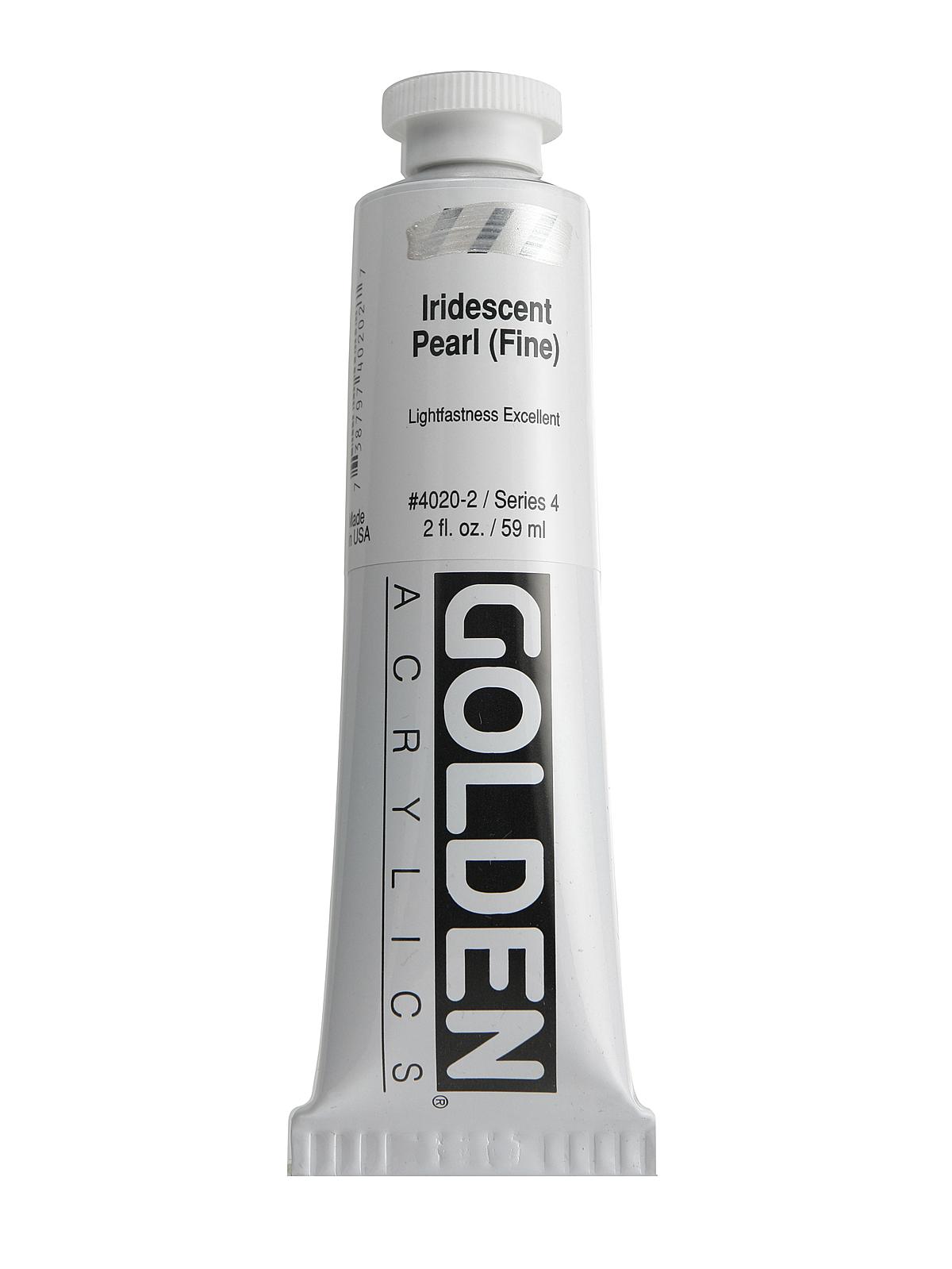 Iridescent and Interference Acrylics iridescent pearl fine 2 oz.