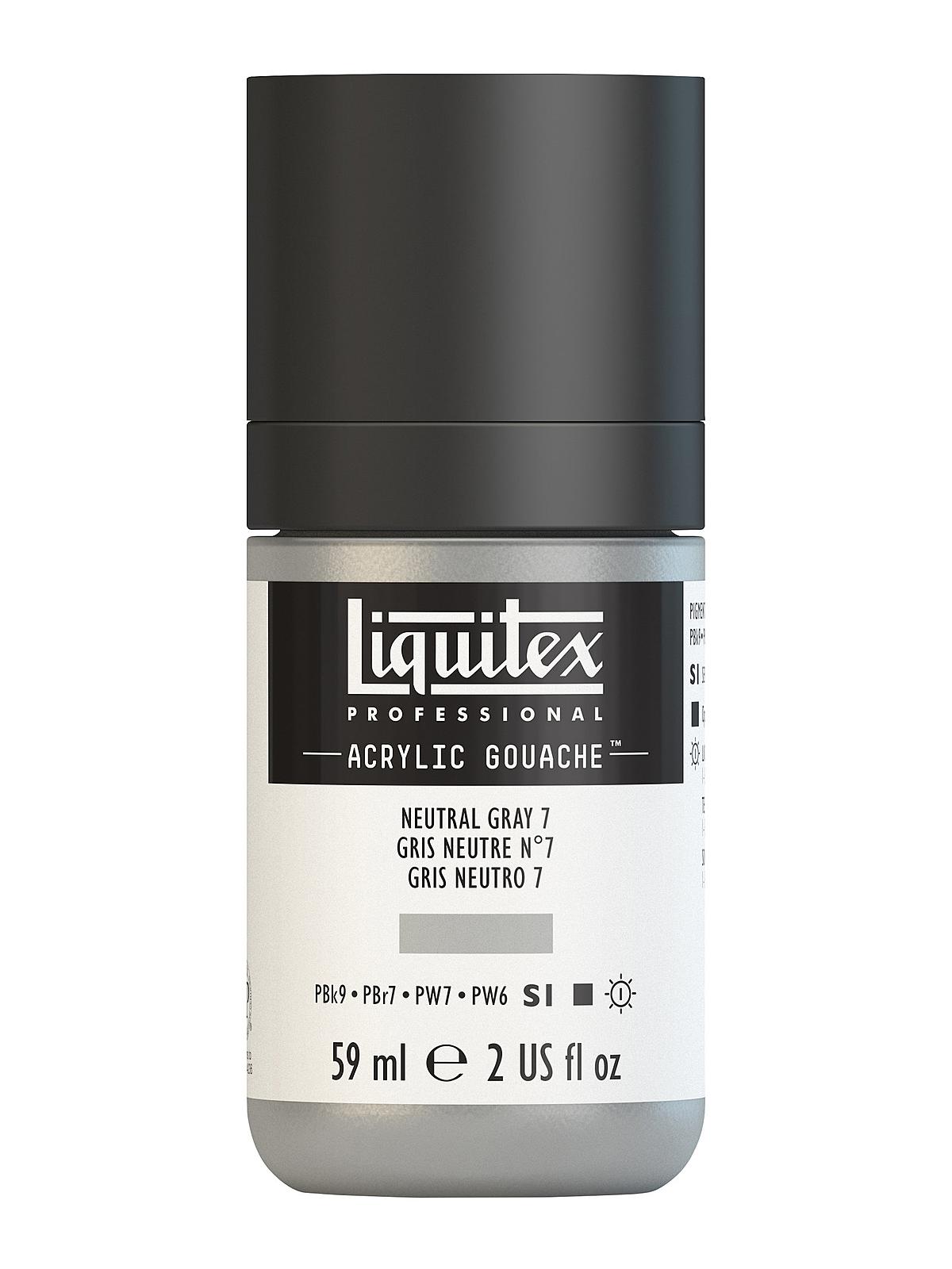Professional Acrylic Gouache neutral grey 7 2 oz.