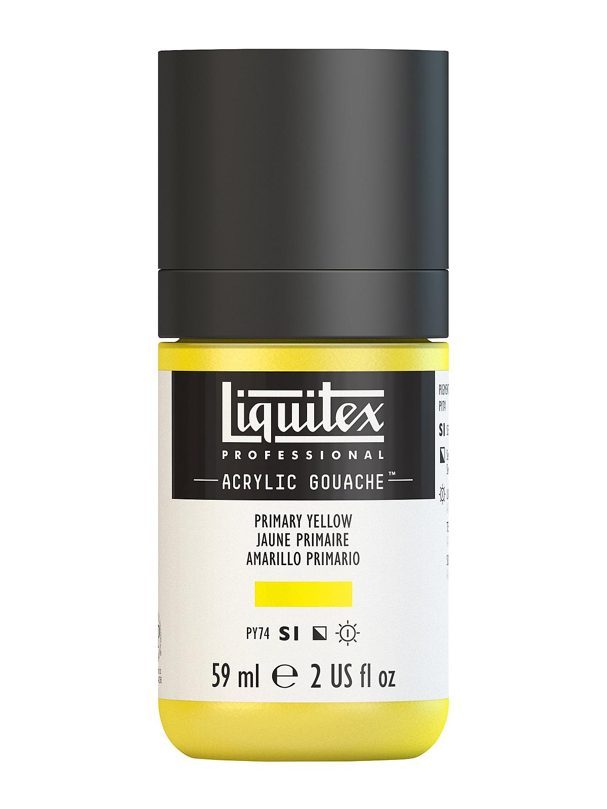 Professional Acrylic Gouache primary yellow 2 oz.