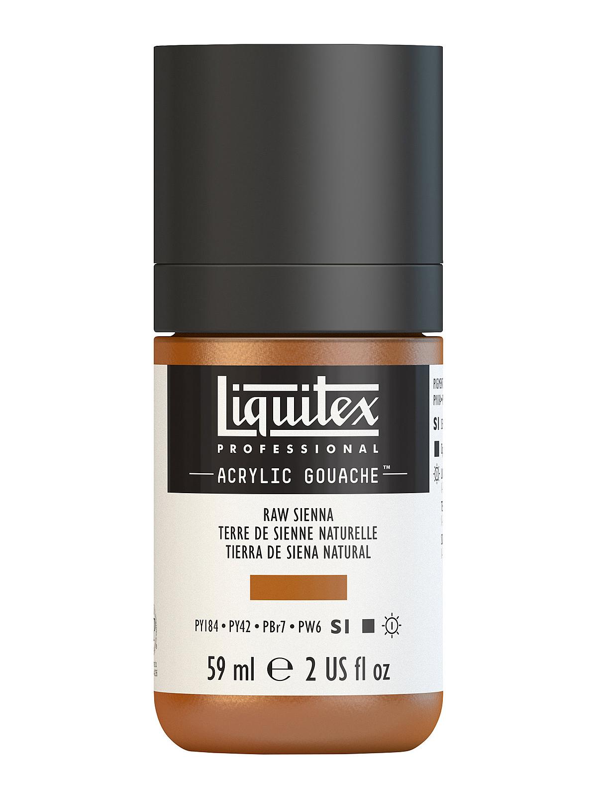 Professional Acrylic Gouache raw sienna 2 oz.