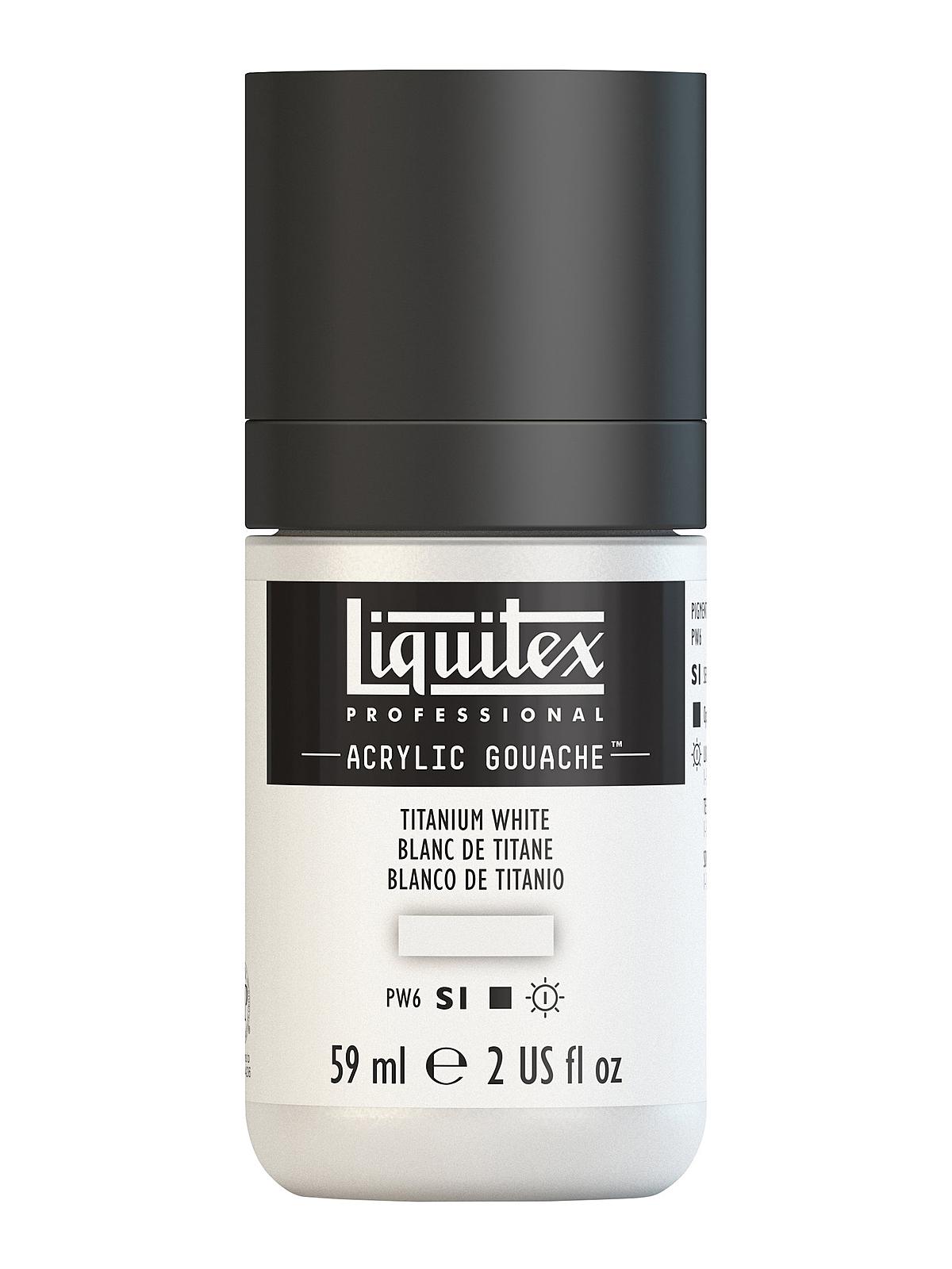 Professional Acrylic Gouache titanium white 2 oz.