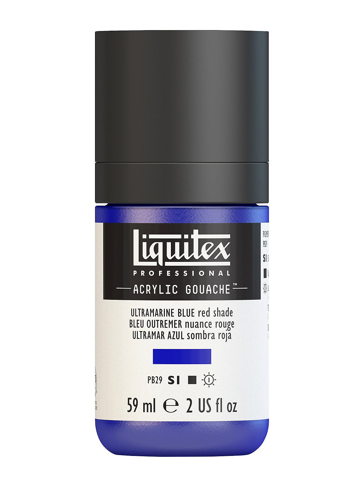 Professional Acrylic Gouache ultramarine blue (red shade) 2 oz.