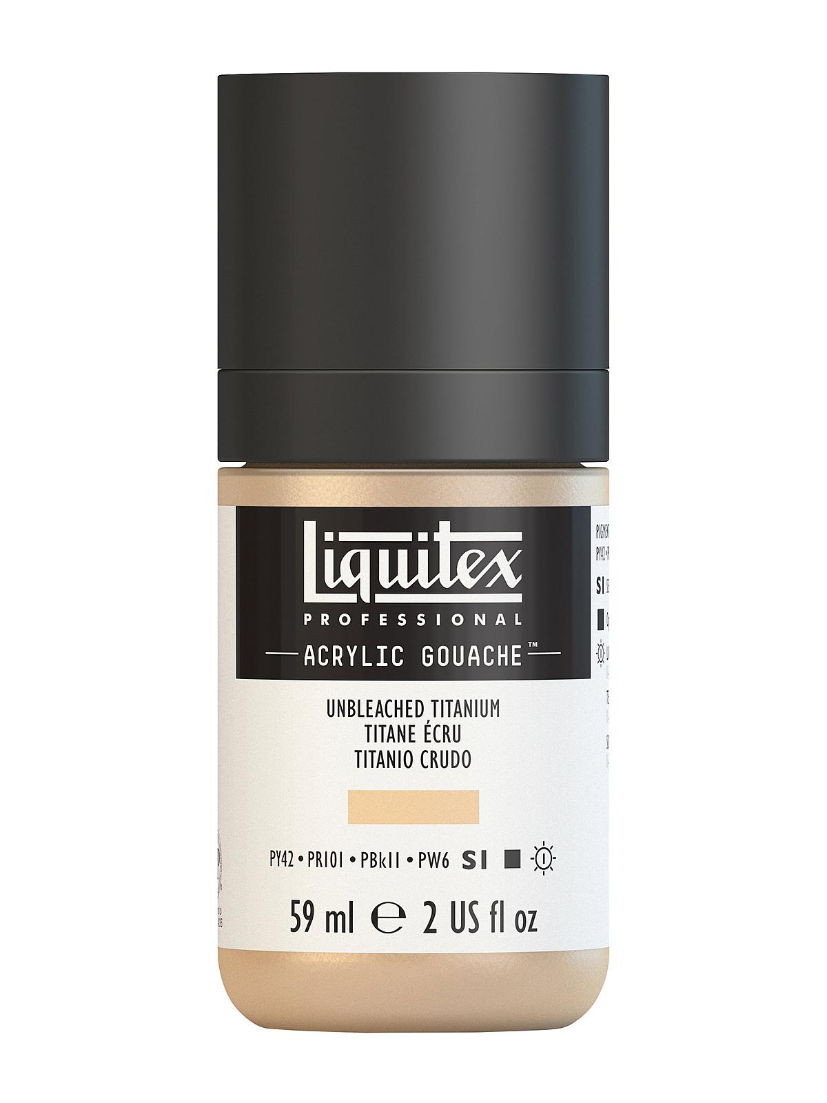 Professional Acrylic Gouache unbleached titanium 2 oz.