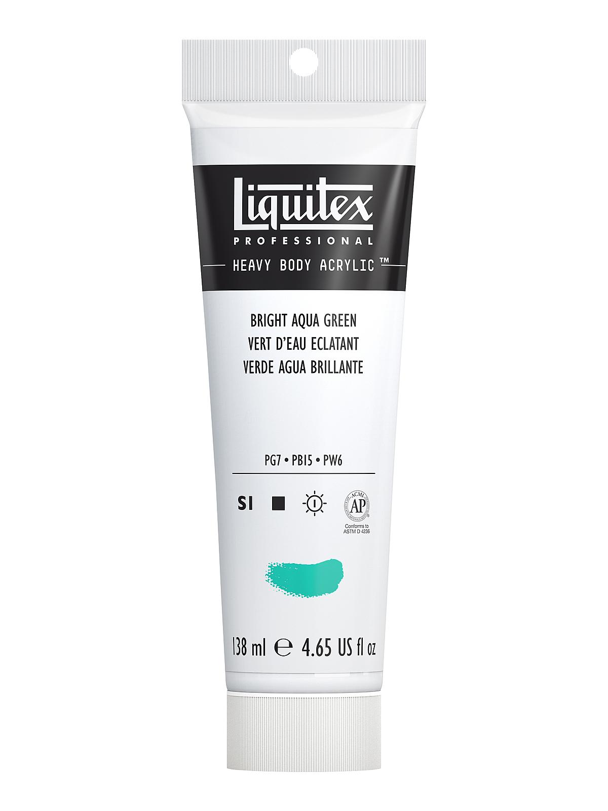 Heavy Body Professional Artist Acrylic Colors bright aqua green 4.65 oz.