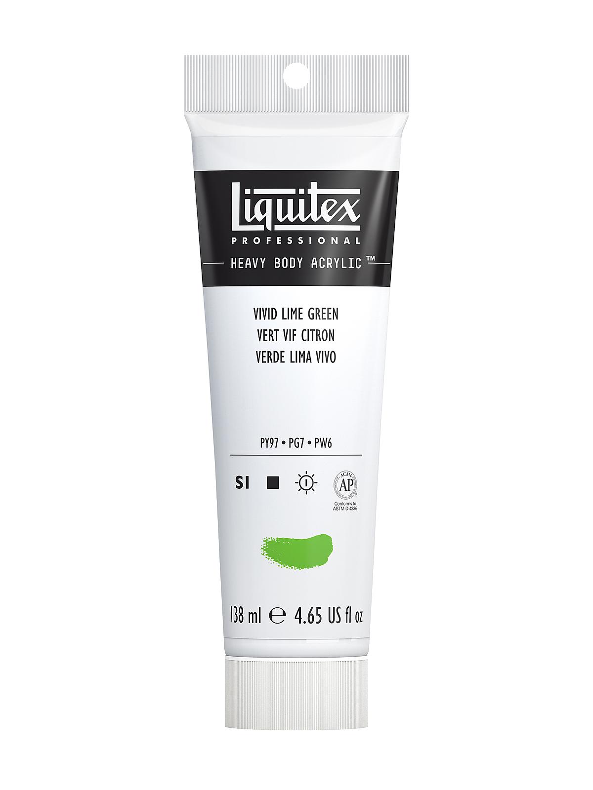 Heavy Body Professional Artist Acrylic Colors vivid lime green 4.65 oz.