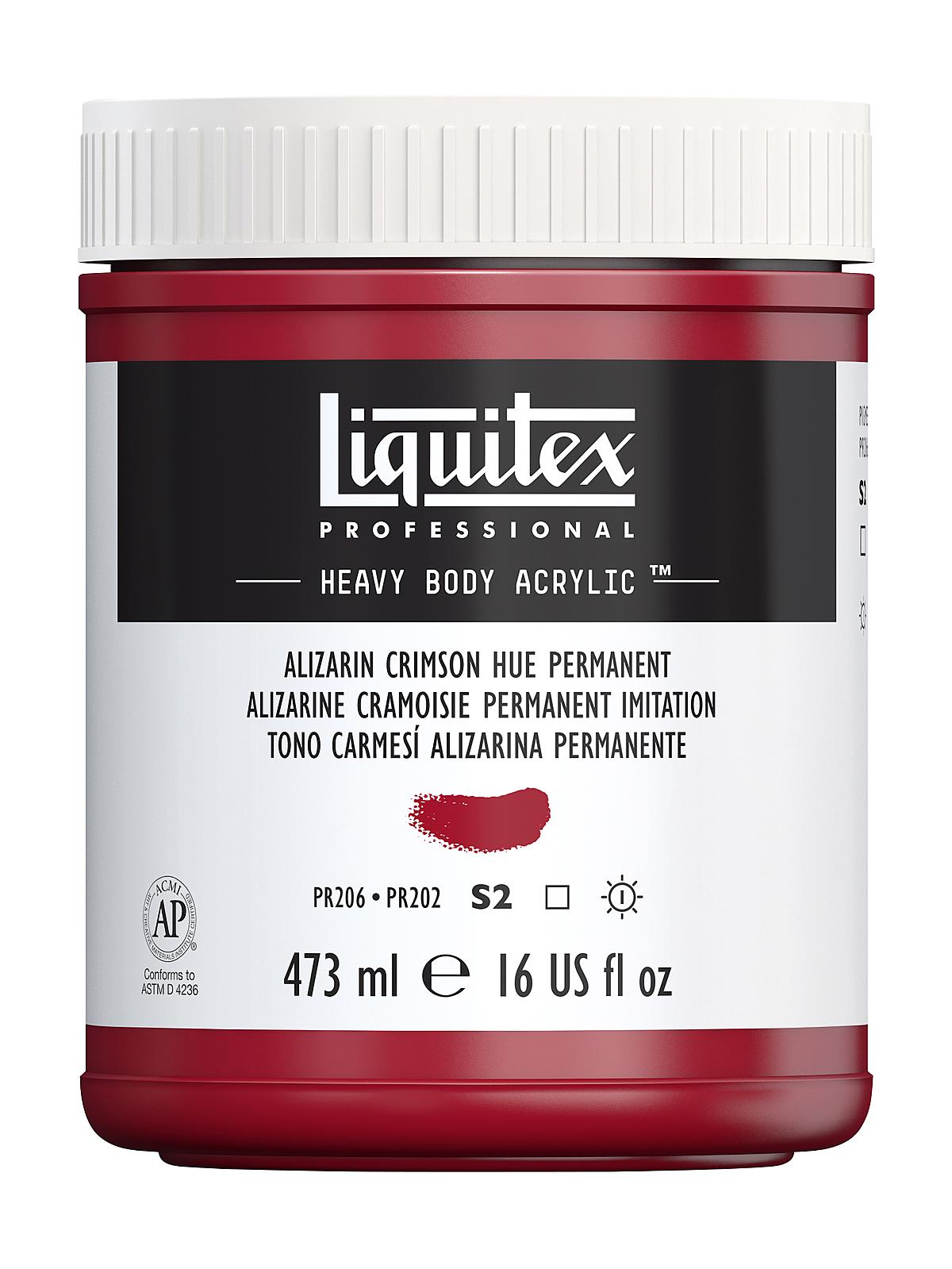 Heavy Body Professional Artist Acrylic Colors alizarin crimson hue permanent 16 oz.