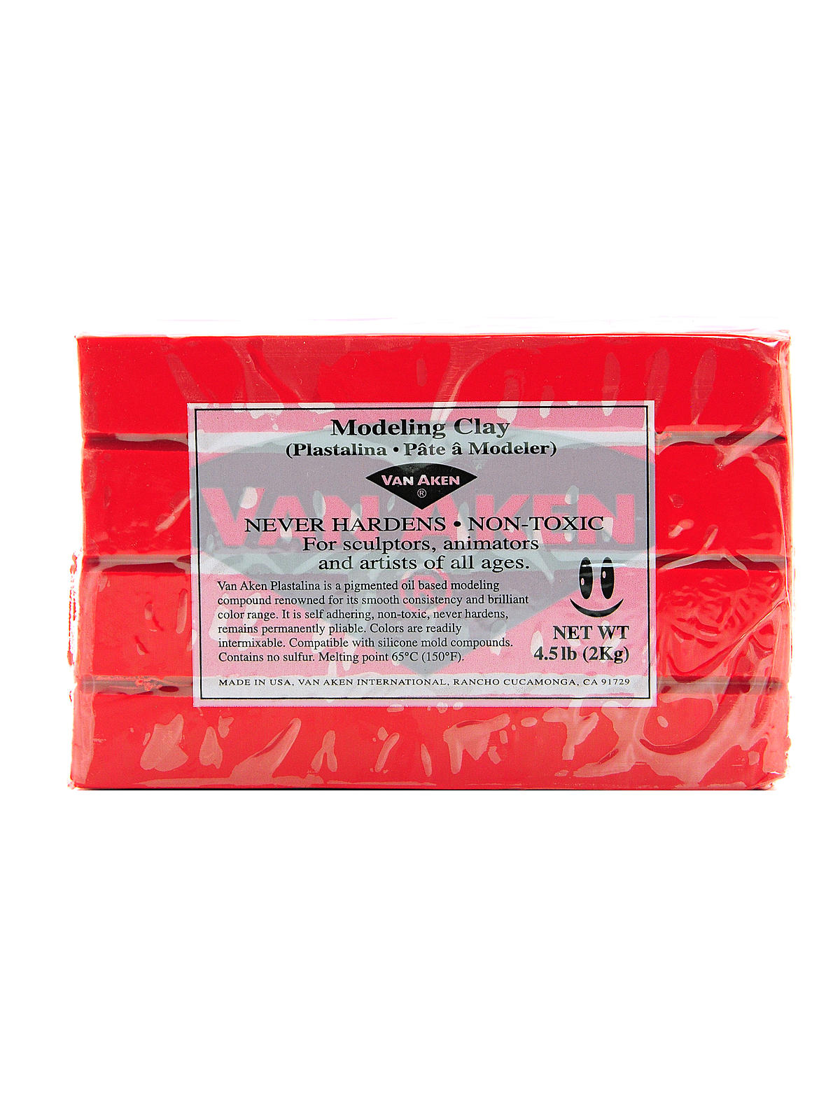 Plastalina Modeling Clay red 4 1 2 lb. bar