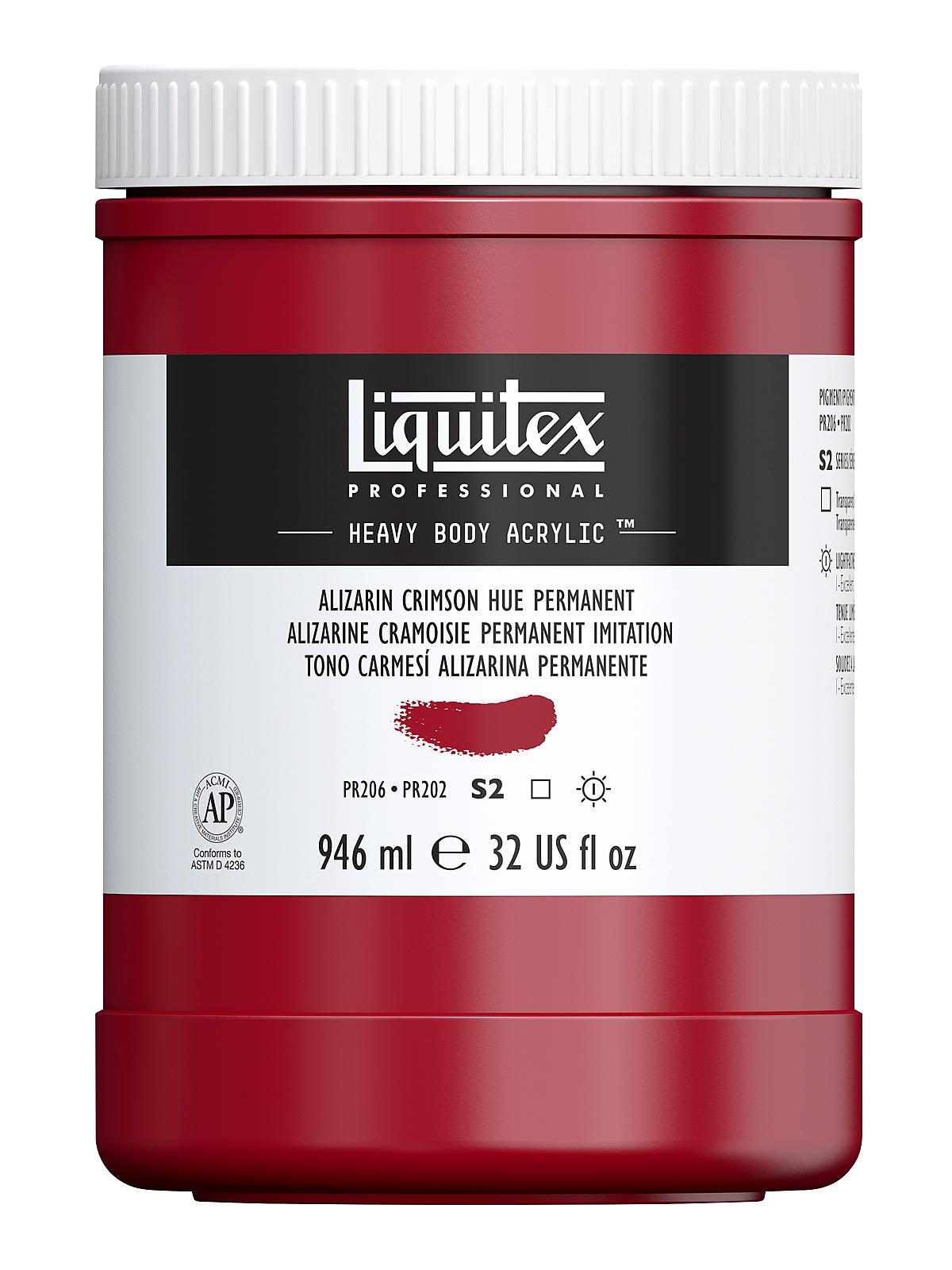 Heavy Body Professional Artist Acrylic Colors alizarin crimson hue permanent 32 oz.