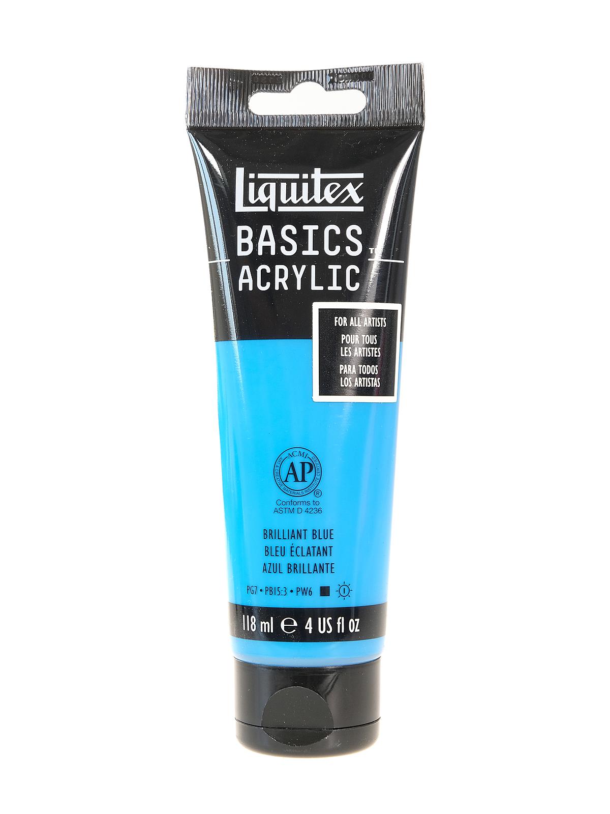 Basics Acrylics Colors brilliant blue 4 oz. tube