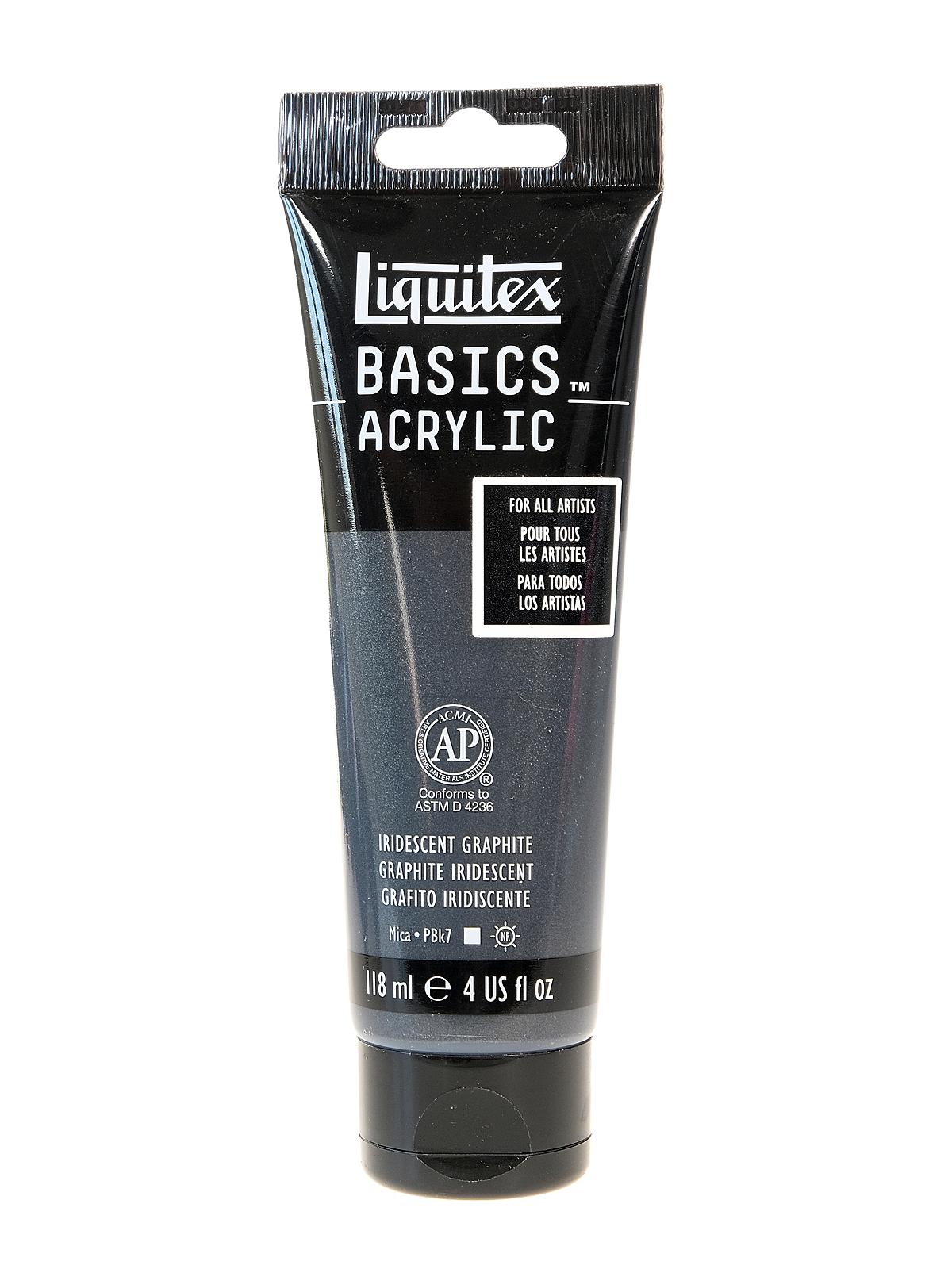 Basics Acrylics Colors iridescent graphite 4 oz. tube