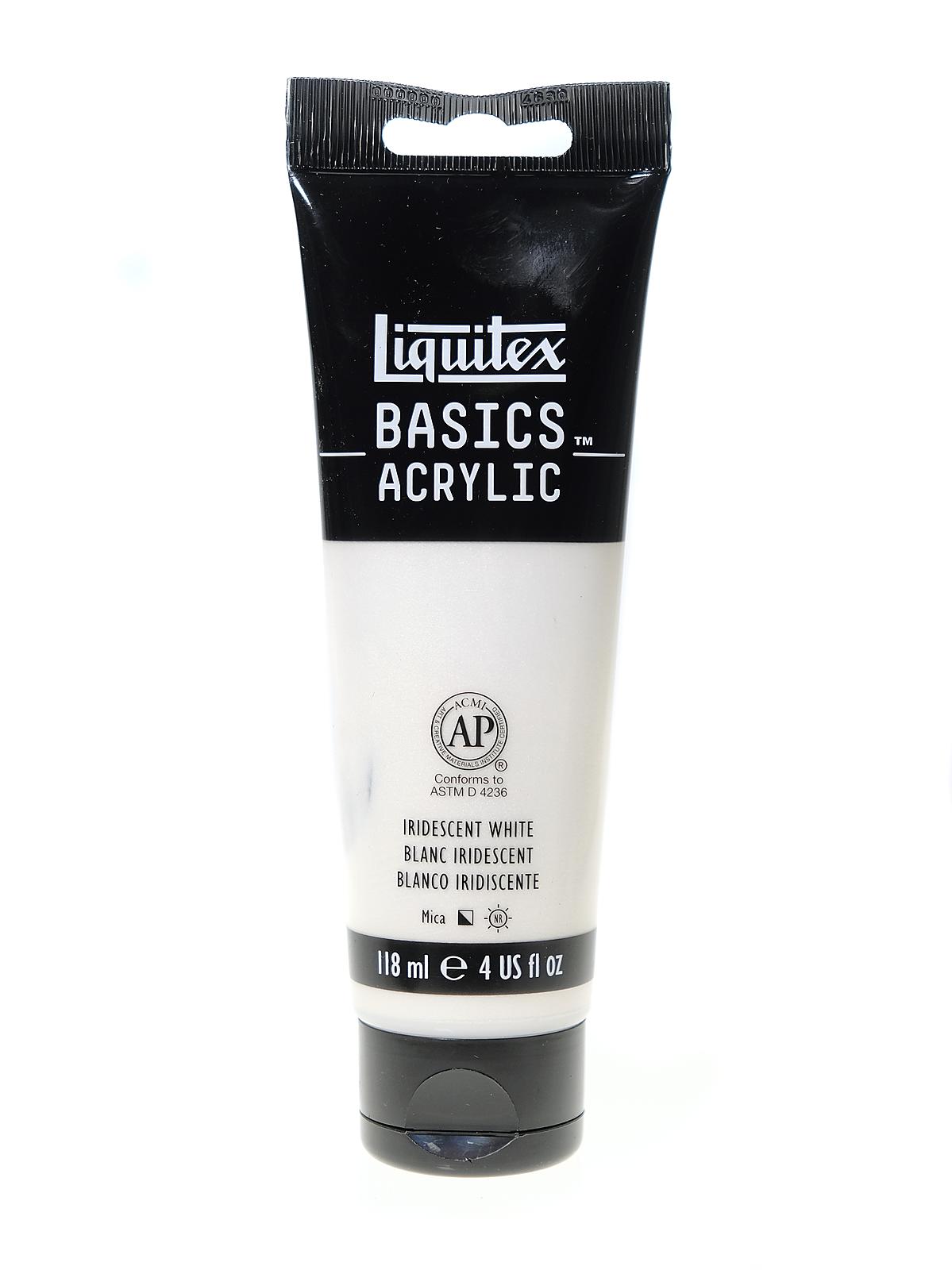 Basics Acrylics Colors iridescent white 4 oz. tube