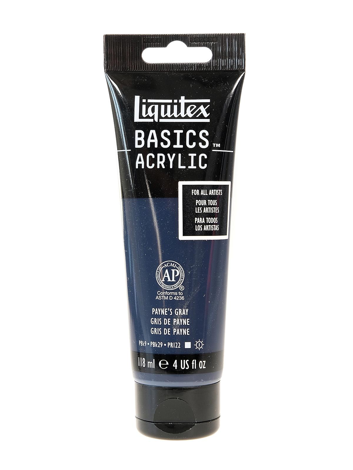 Basics Acrylics Colors payne's gray 4 oz. tube