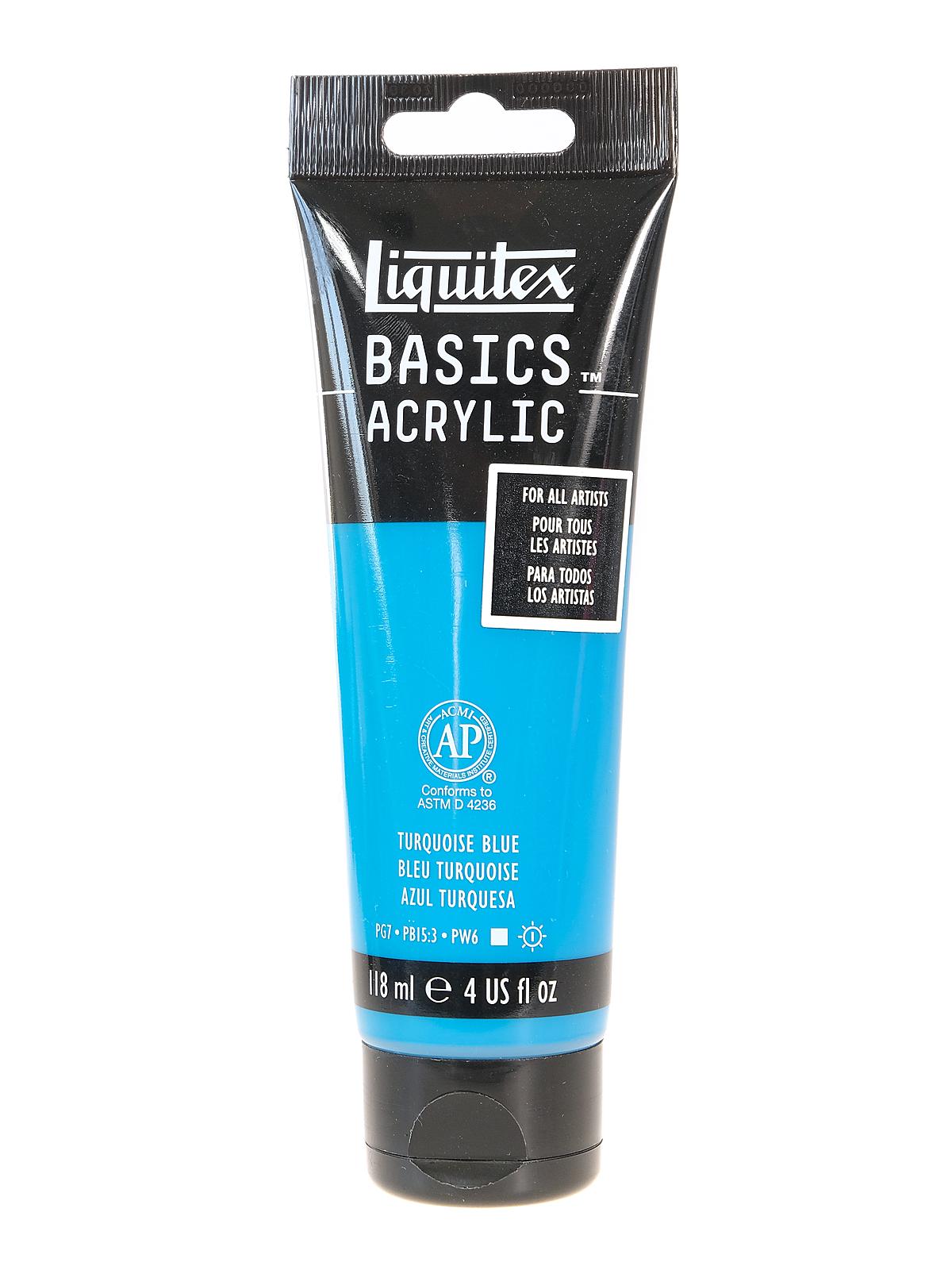 Basics Acrylics Colors turquoise blue 4 oz. tube