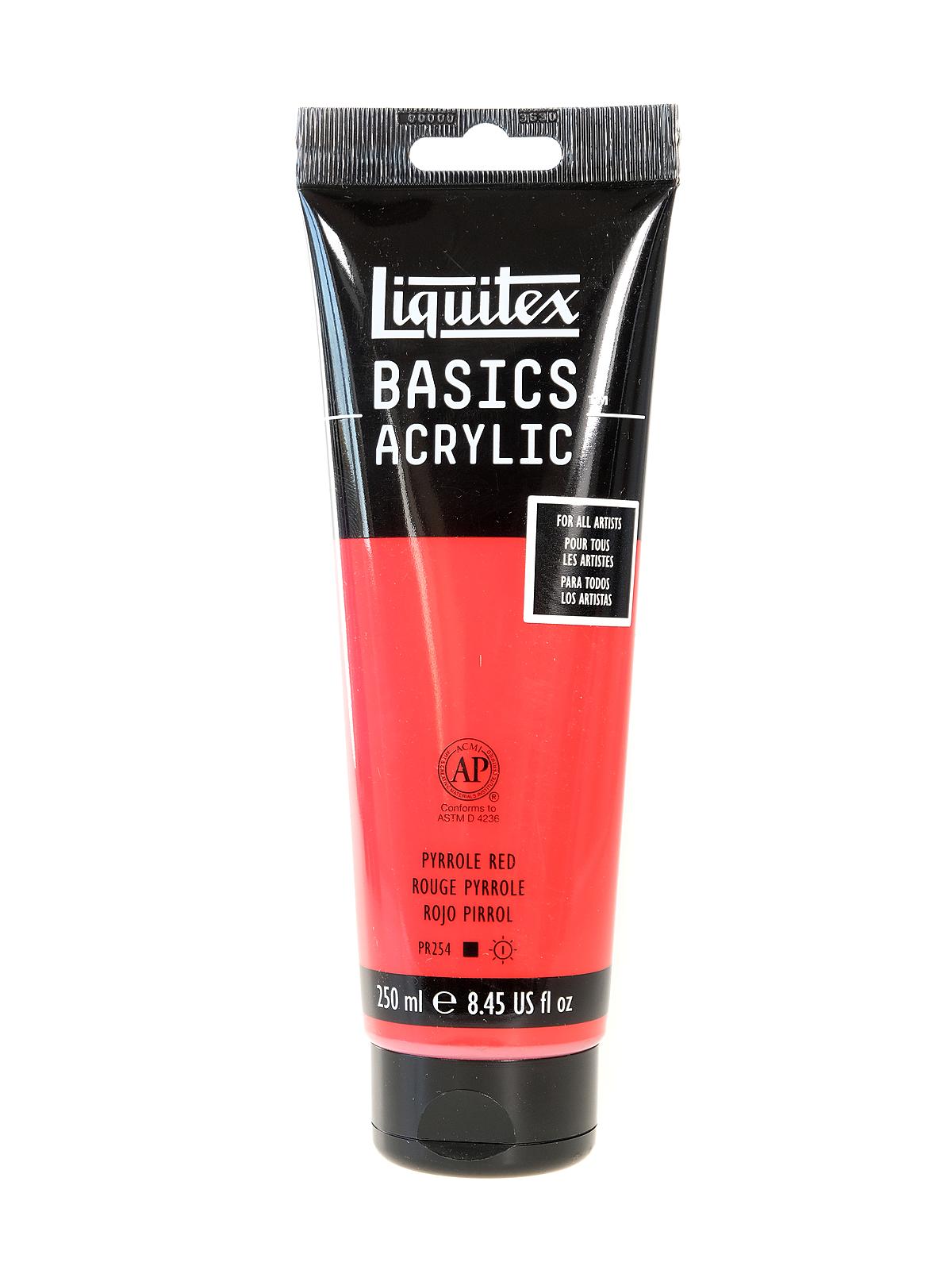 Basics Acrylics Colors pyrrole red 8.5 oz. tube