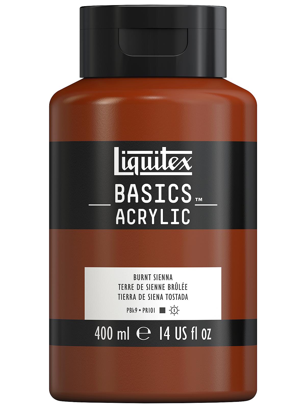 Basics Acrylics Colors burnt sienna 13.5 oz. flat cap squeeze bottle