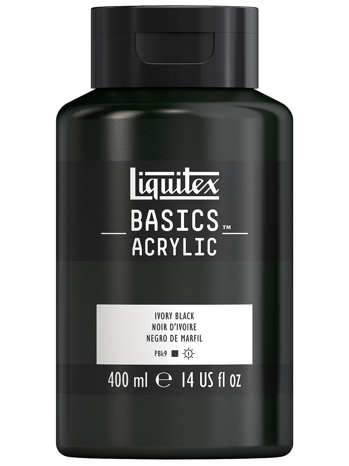Basics Acrylics Colors ivory black 13.5 oz. flat cap squeeze bottle