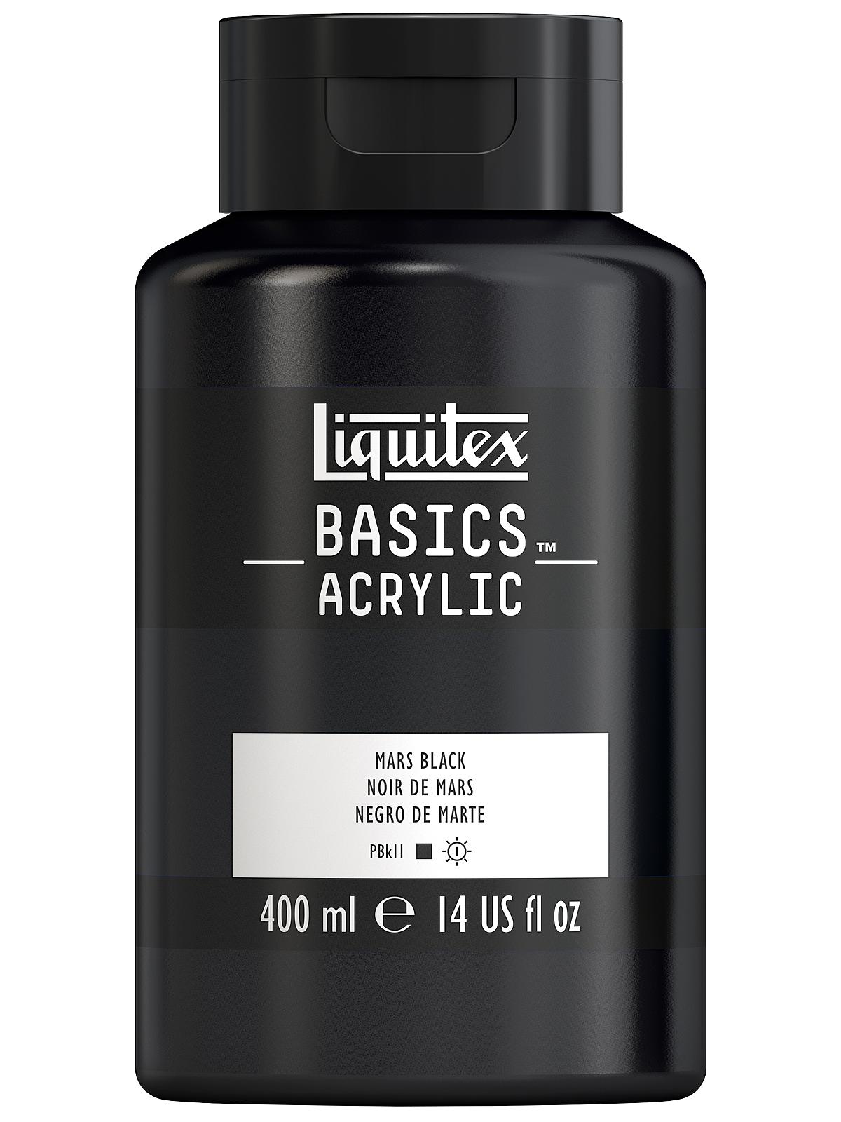 Basics Acrylics Colors mars black 13.5 oz. flat cap squeeze bottle