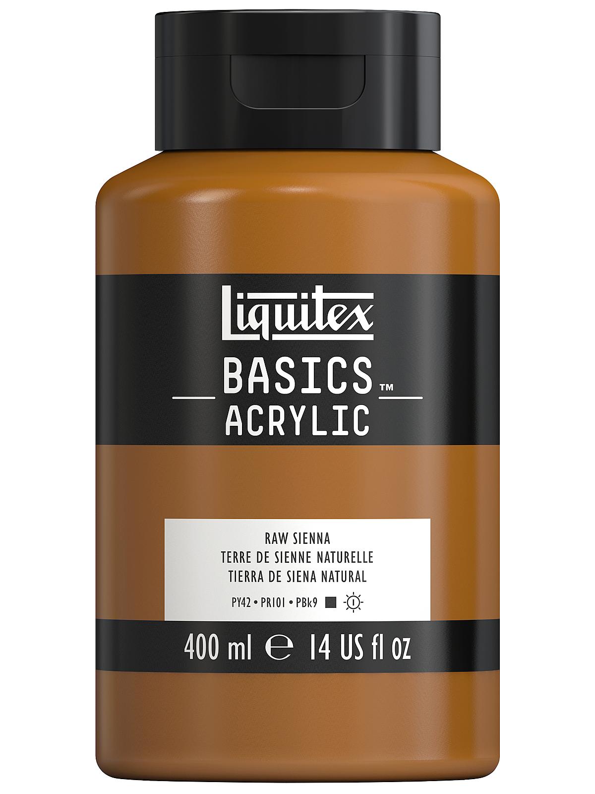 Basics Acrylics Colors raw sienna 13.5 oz. flat cap squeeze bottle