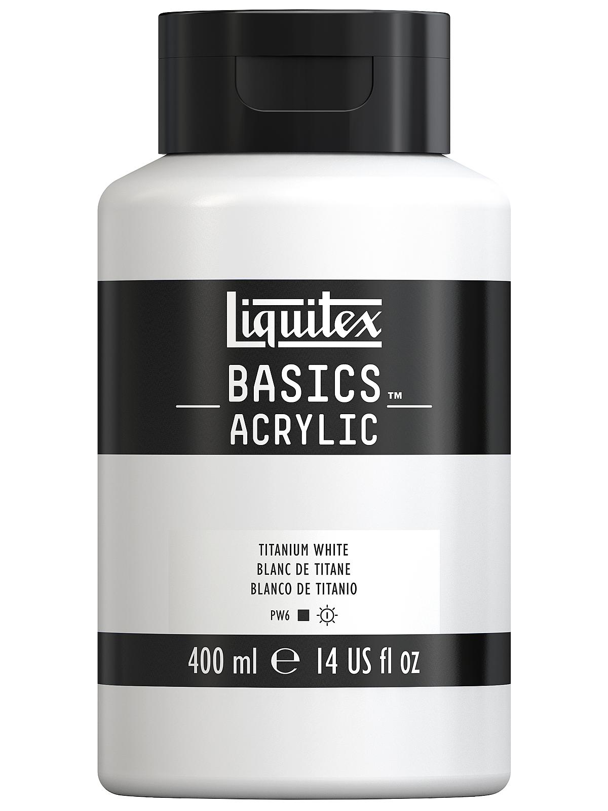 Basics Acrylics Colors titanium white 13.5 oz. flat cap squeeze bottle
