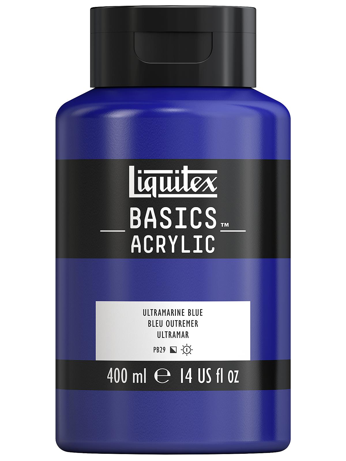 Basics Acrylics Colors ultramarine blue 13.5 oz. flat cap squeeze bottle
