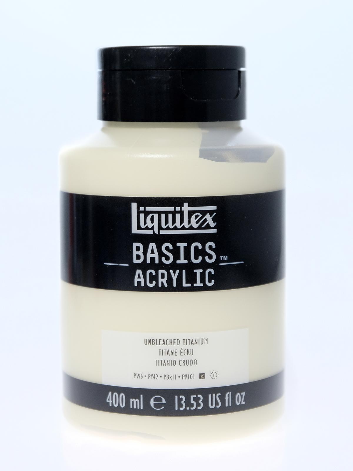 Basics Acrylics Colors unbleached titanium 13.5 oz. flat cap squeeze bottle