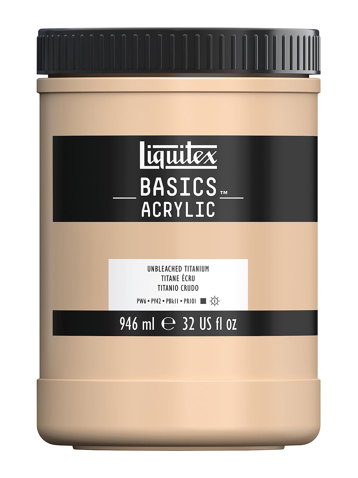 Basics Acrylics Colors unbleached titanium 32 oz. jar