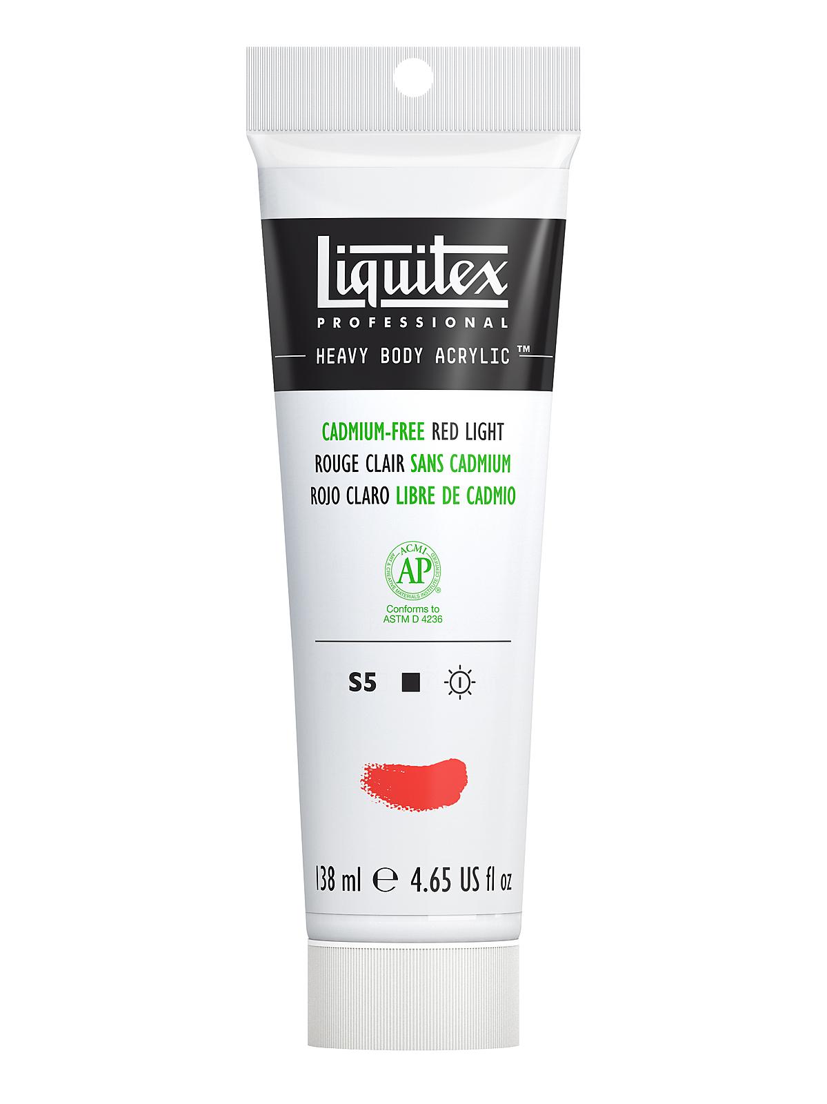 Heavy Body Professional Artist Acrylic Colors cadmium free red light 4.65 oz.